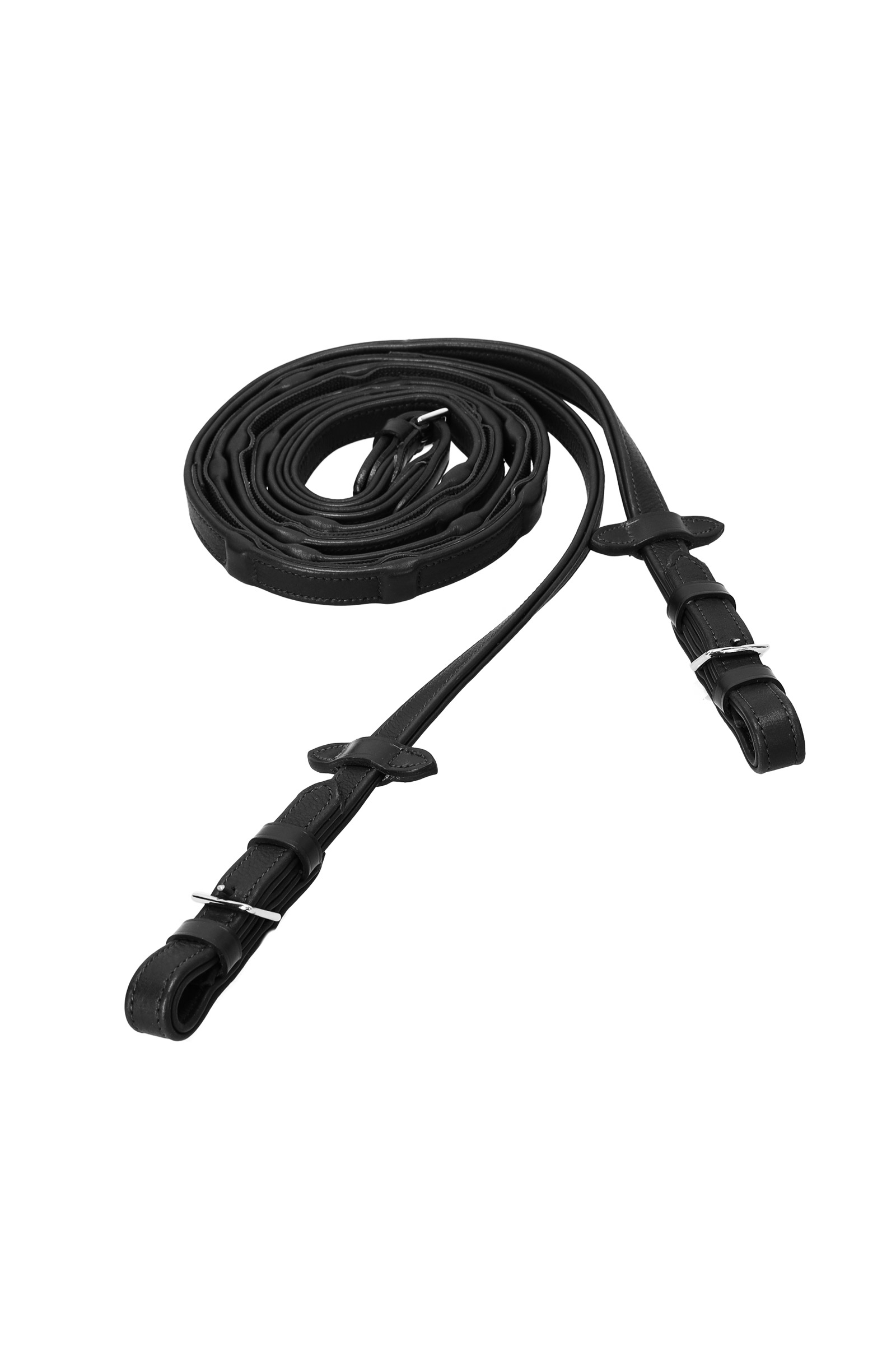 black/silver Schockemöhle Sports Durasoft Tyglar med grepp breda (18 mm)