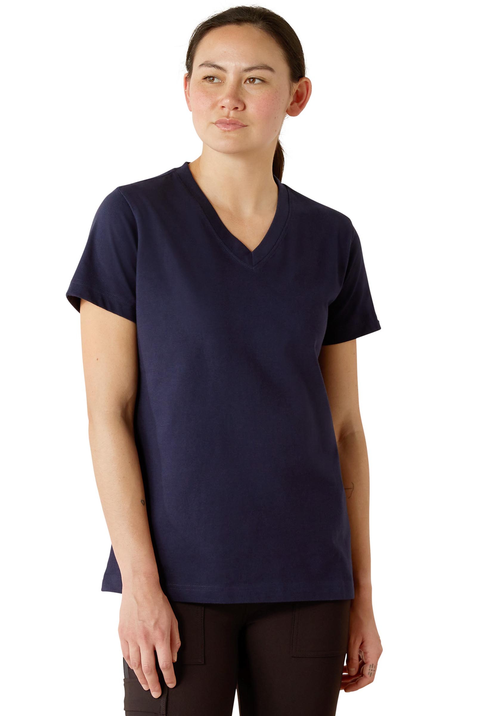 Ariat Camiseta Rebar Cotton Strong cuello en V para mujer  