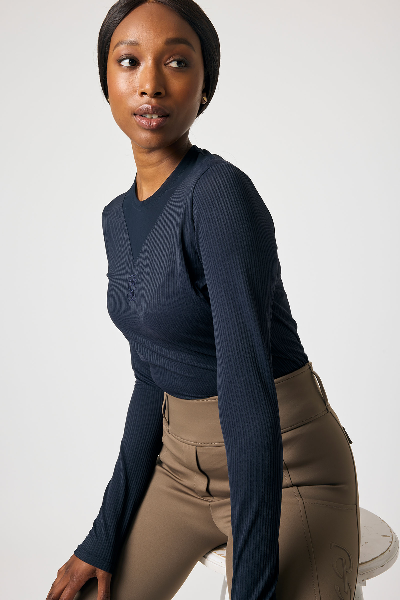 PS of Sweden Leandra L/S Randig Mesh Tröja