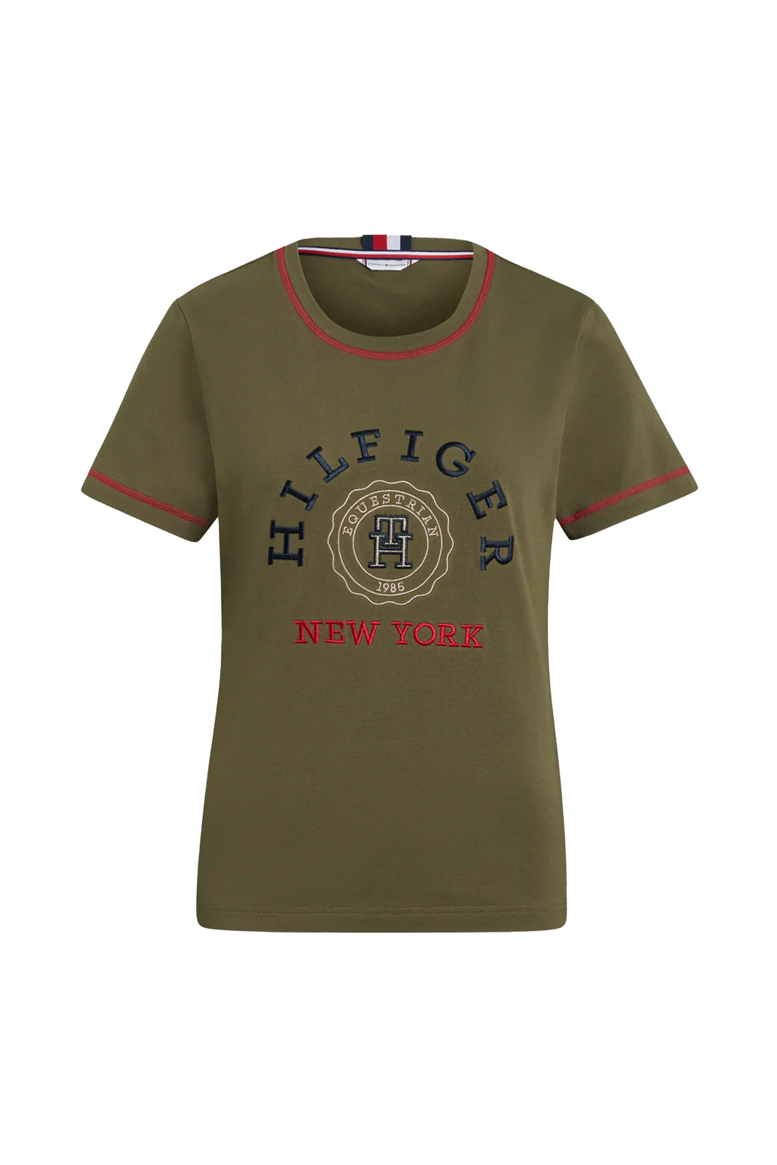 UTILITY OLIVE Tommy Hilfiger Equestrian Newport grafisk t-shirt