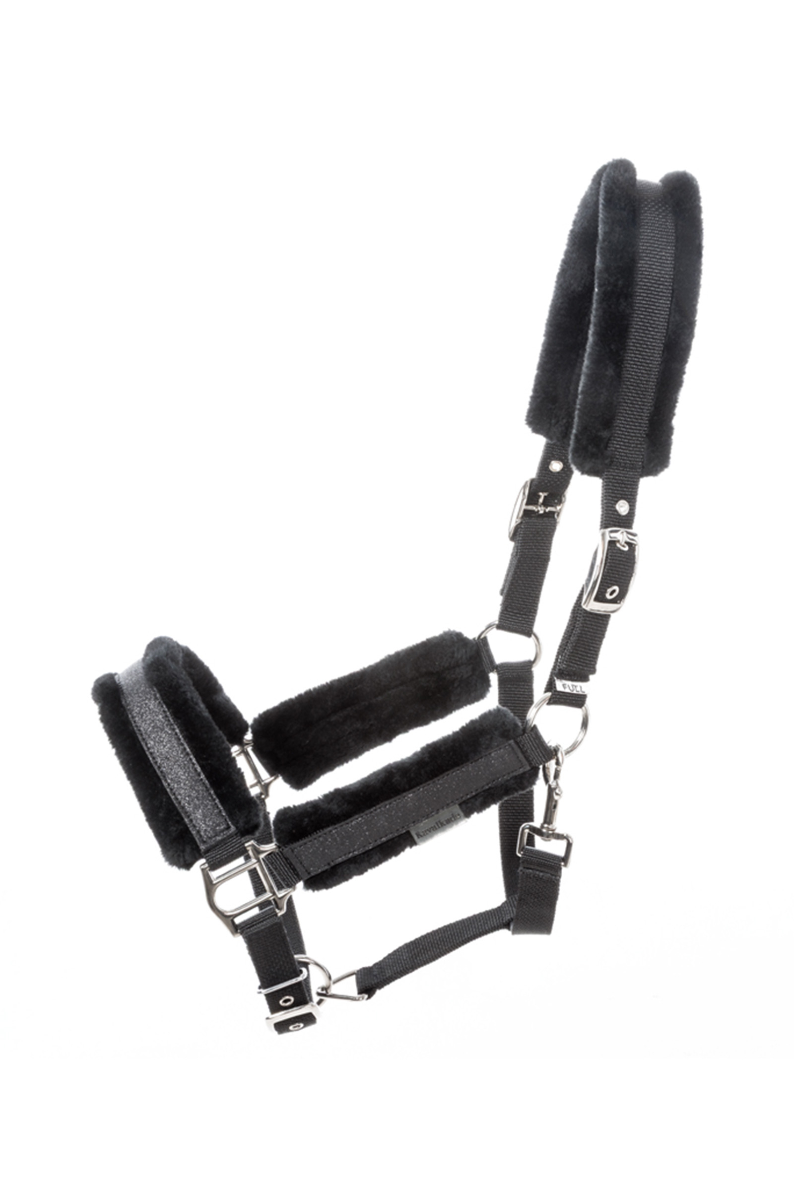 Black/Black Kavalkade Star Glitter Halter With Faux Fur