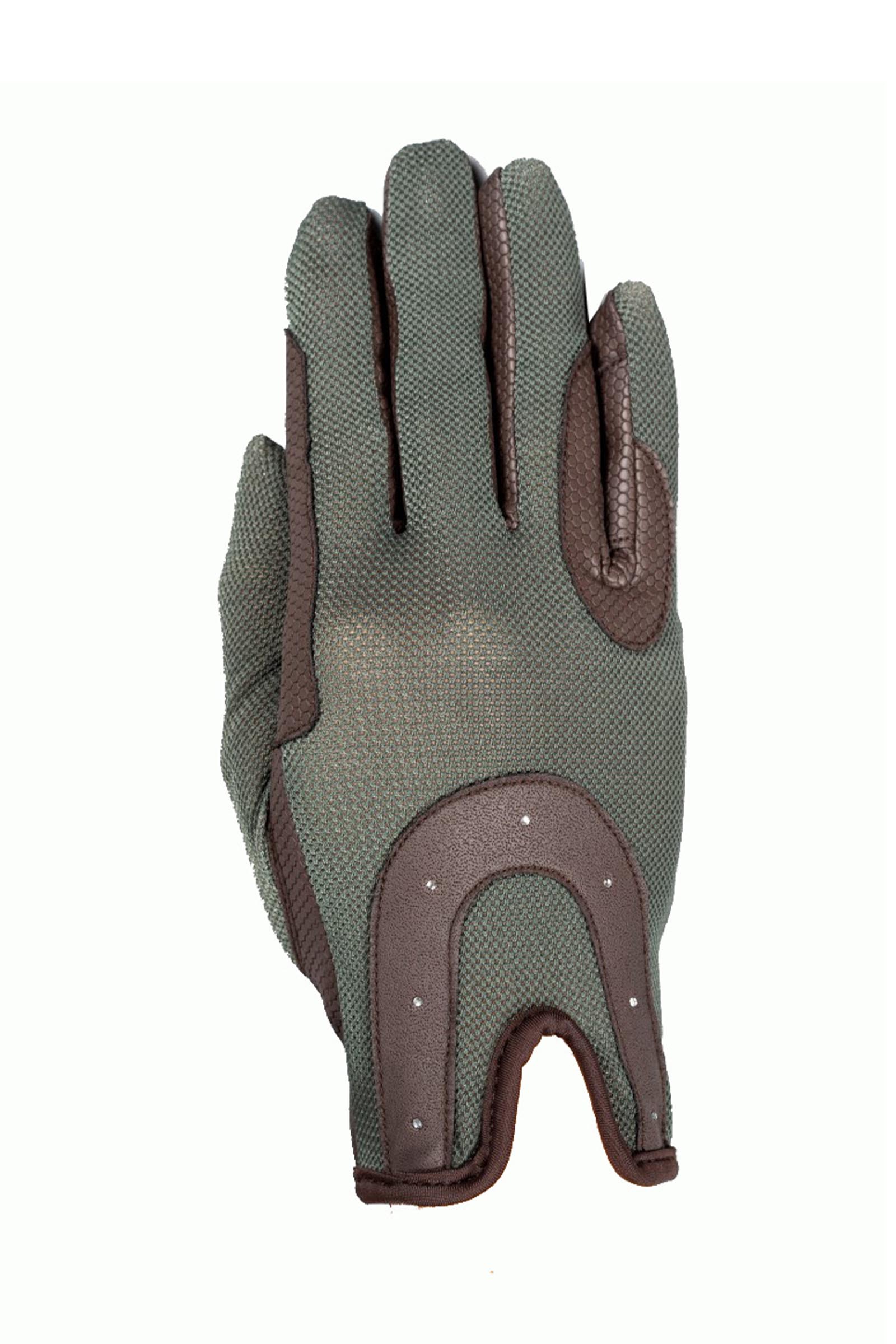 Brown/Pistachio RSL GOOD LUCK ridhandskar med mesh-ovansida