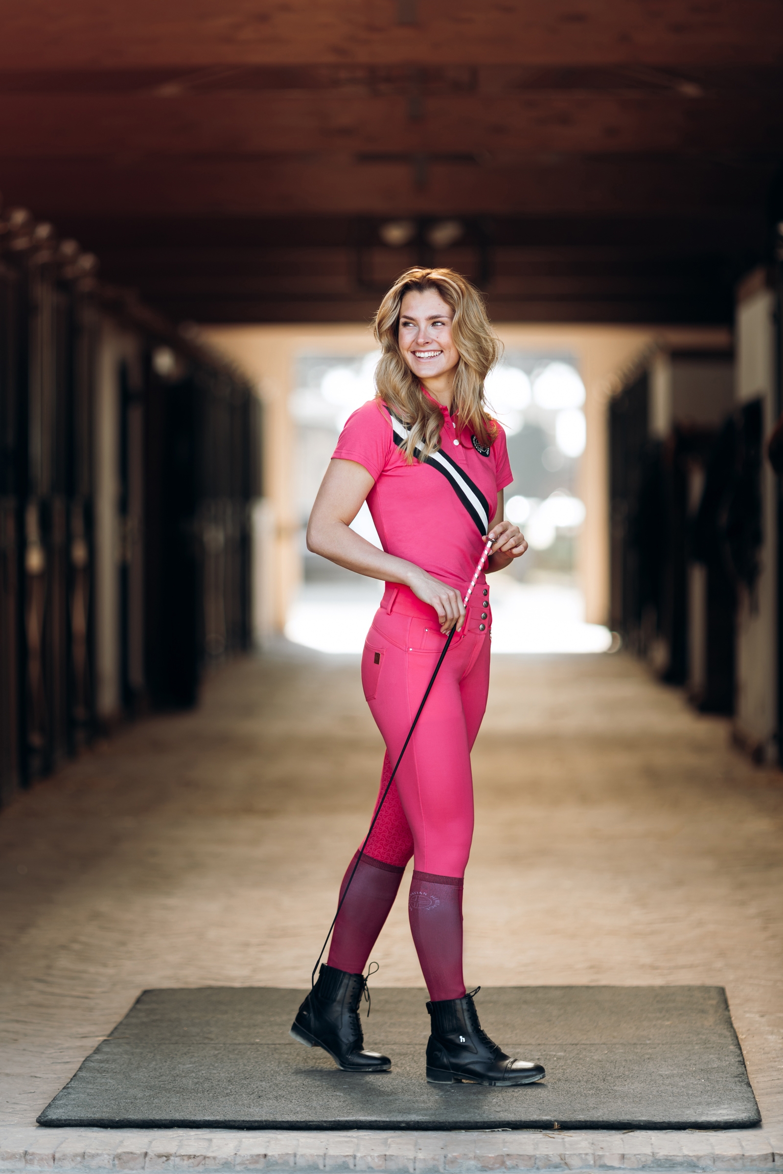 Horze m&ouml;nstrade kn&auml;strumpor med tunt skaft