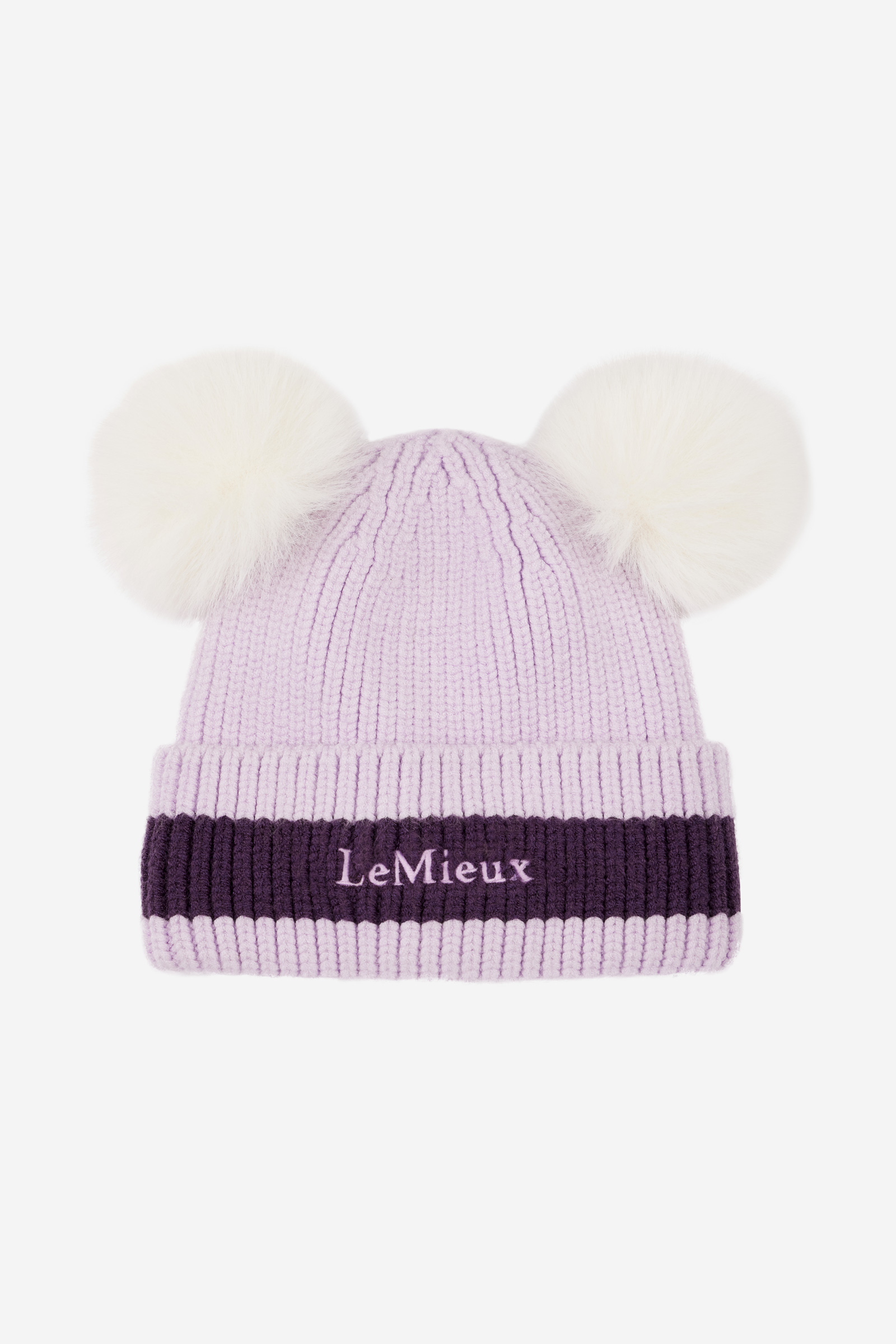 Lilac LeMieux Mini Double Pom barnmössa med två tofsar