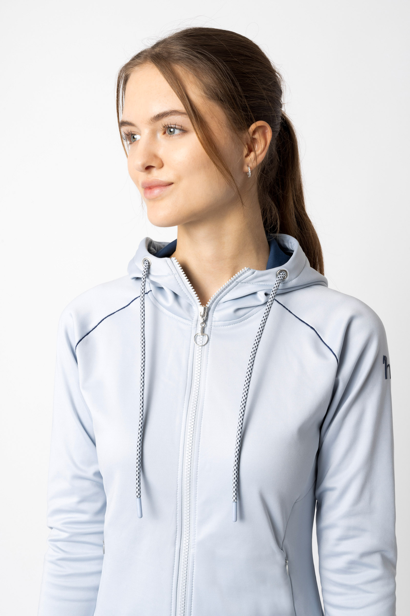 Horze Aida funktionell hoodie i sweatshirtmaterial , damstorlek