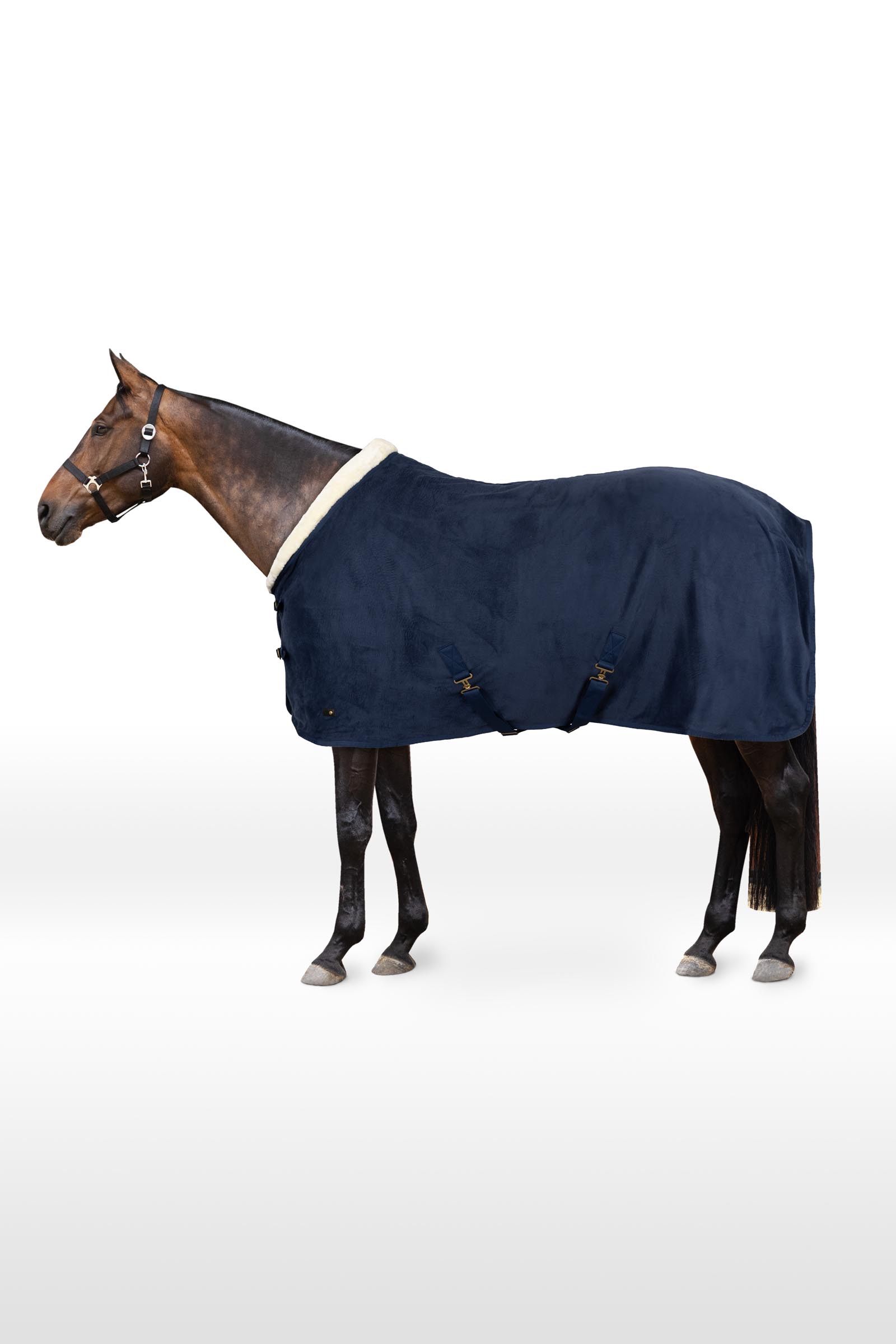 Dress Dark Blue Horze Lincoln Fleecet&auml;cke med p&auml;lskrage