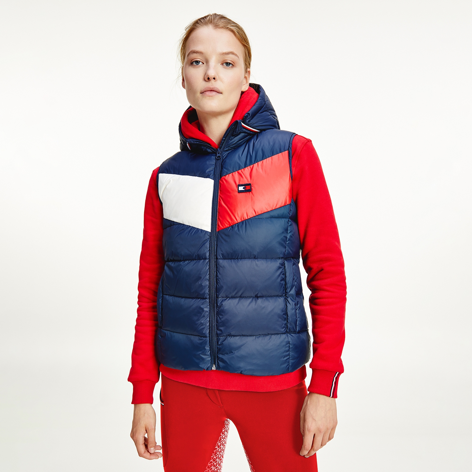 Tommy Hilfiger Equestrian Re-Down väst för dam