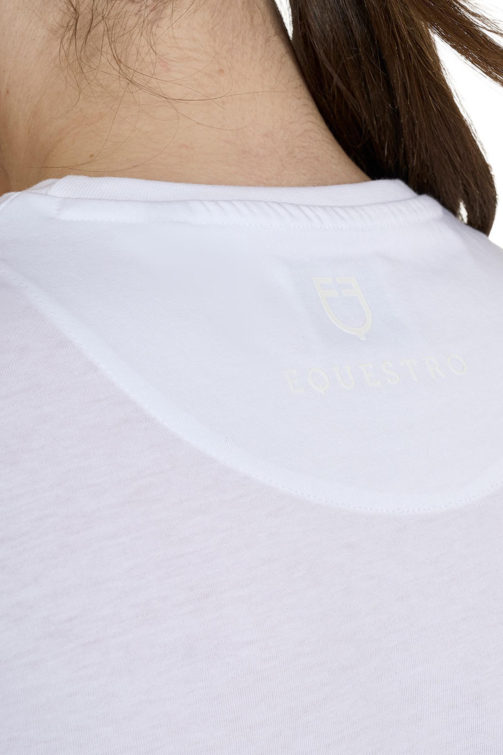 Equestro SS2026 Dam bomulls T-shirt med blank logotyp  