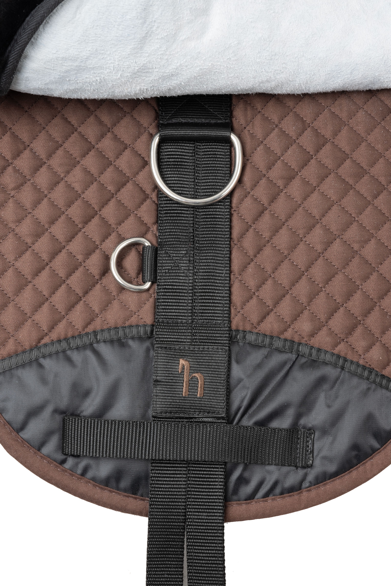 Horze barbackapad i f&aring;rskinn