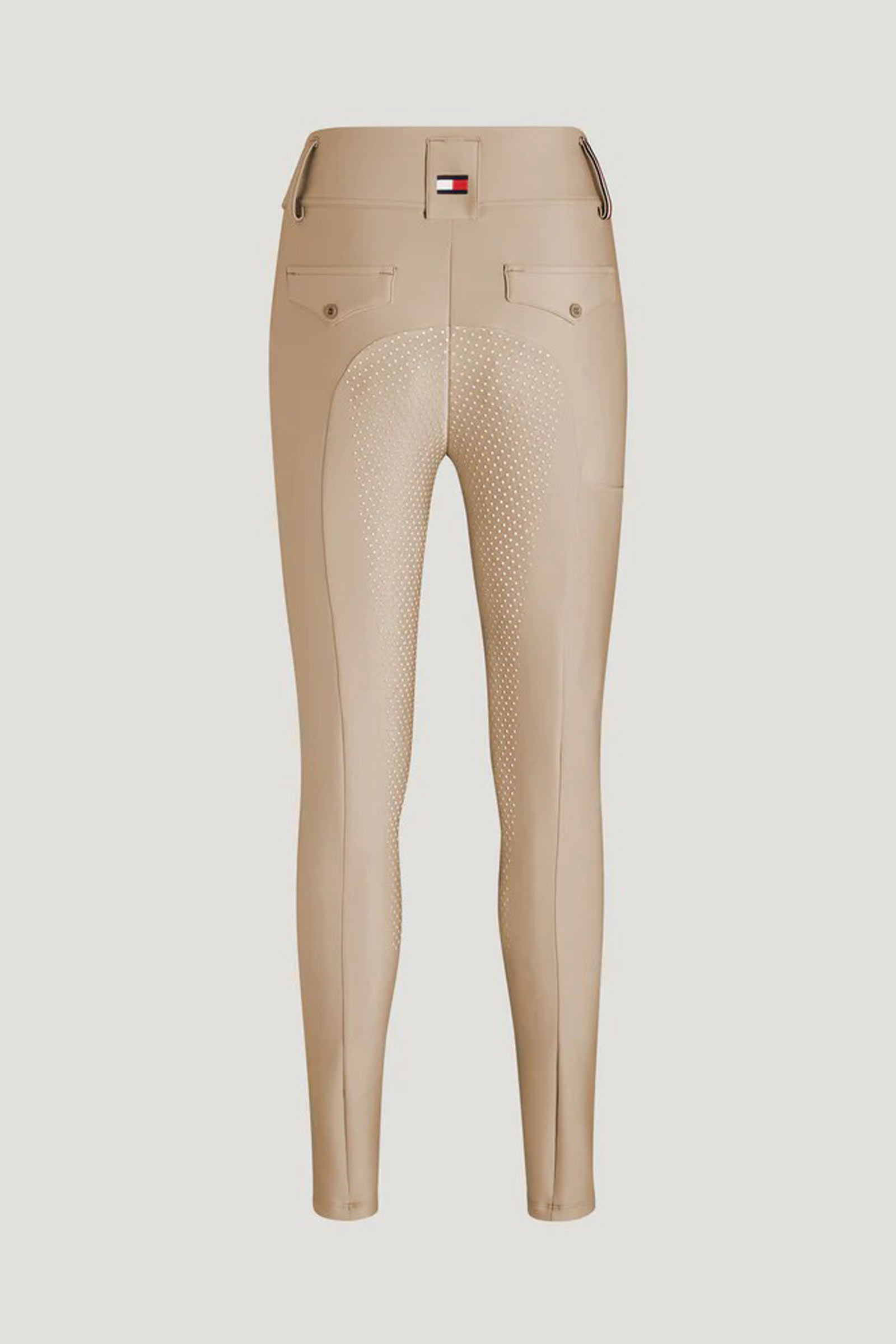 BEIGE SEASONAL Tommy Hilfiger Equestrian Highland hybridridbyxor med helskodd silikon f&ouml;r dam