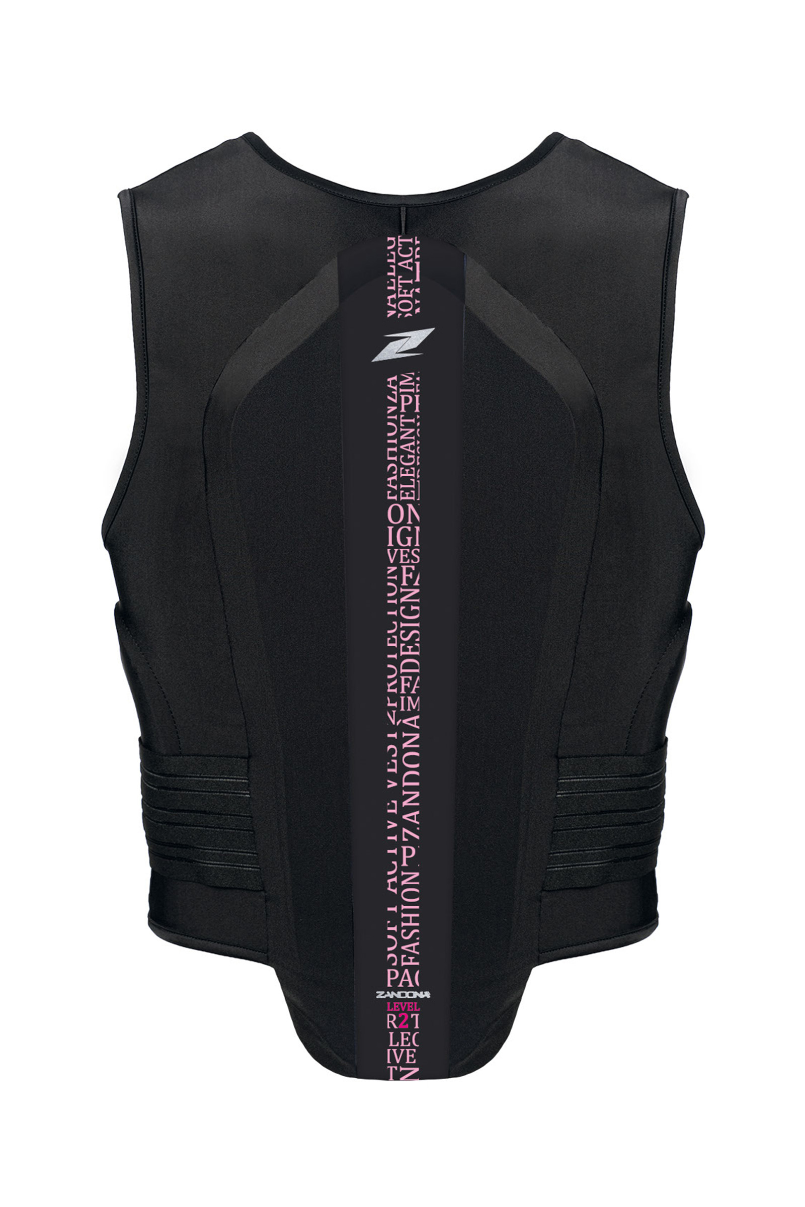Black/Light Pink Stretch Zandona Soft Vest Pro x7 (168-177cm) Ryggskydd