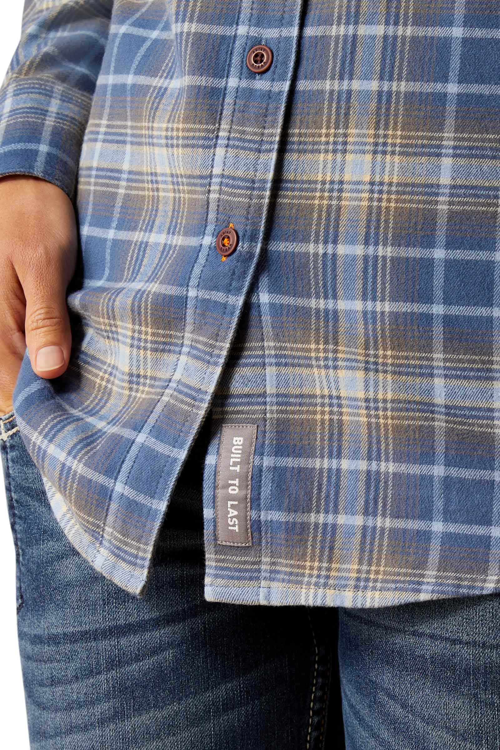 Ariat Rebar Flannel DuraStretch långärmad arbetsskjorta, dam