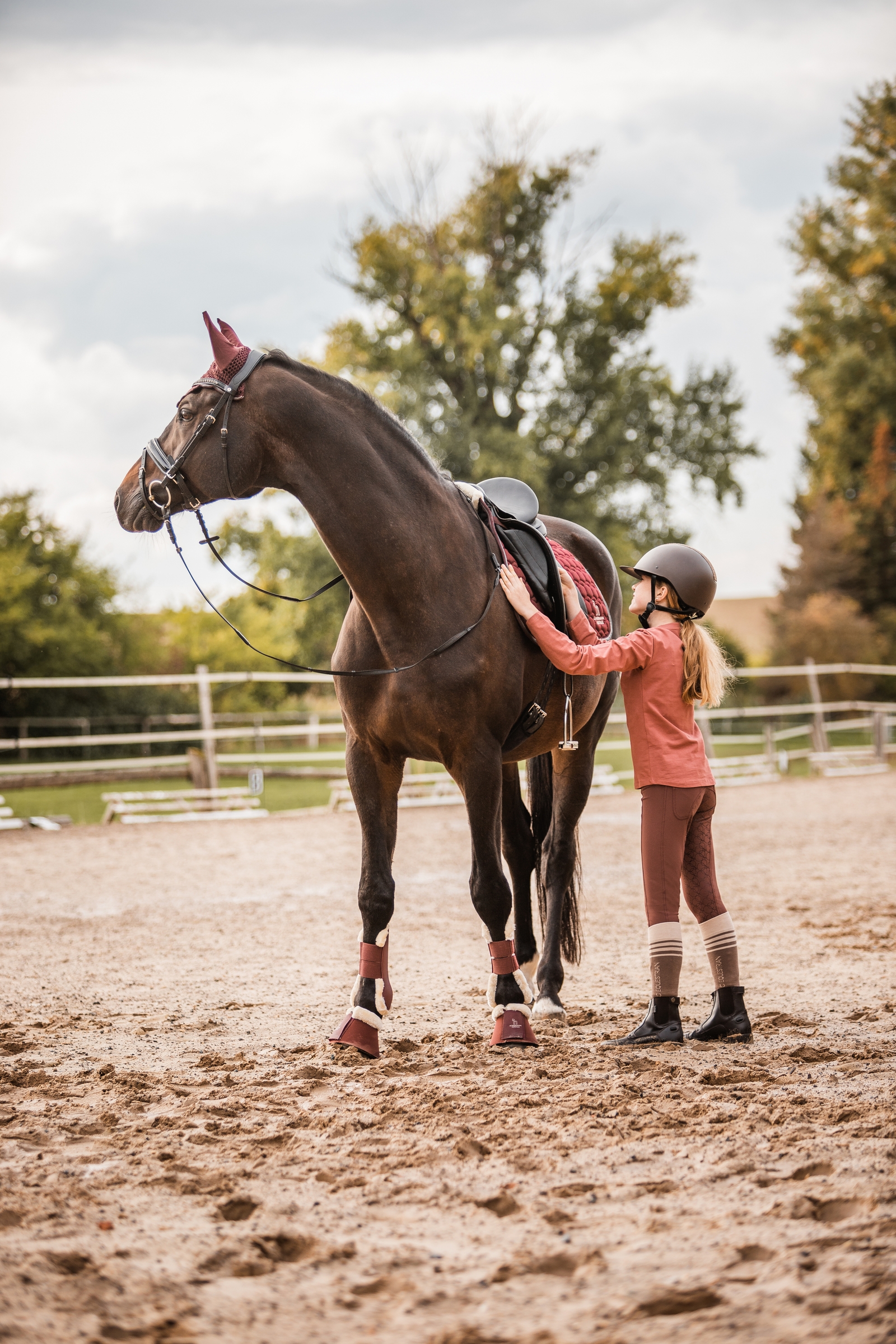 Horze Leighton Teens ridbyxor med telefonficka och helskodd i silikon