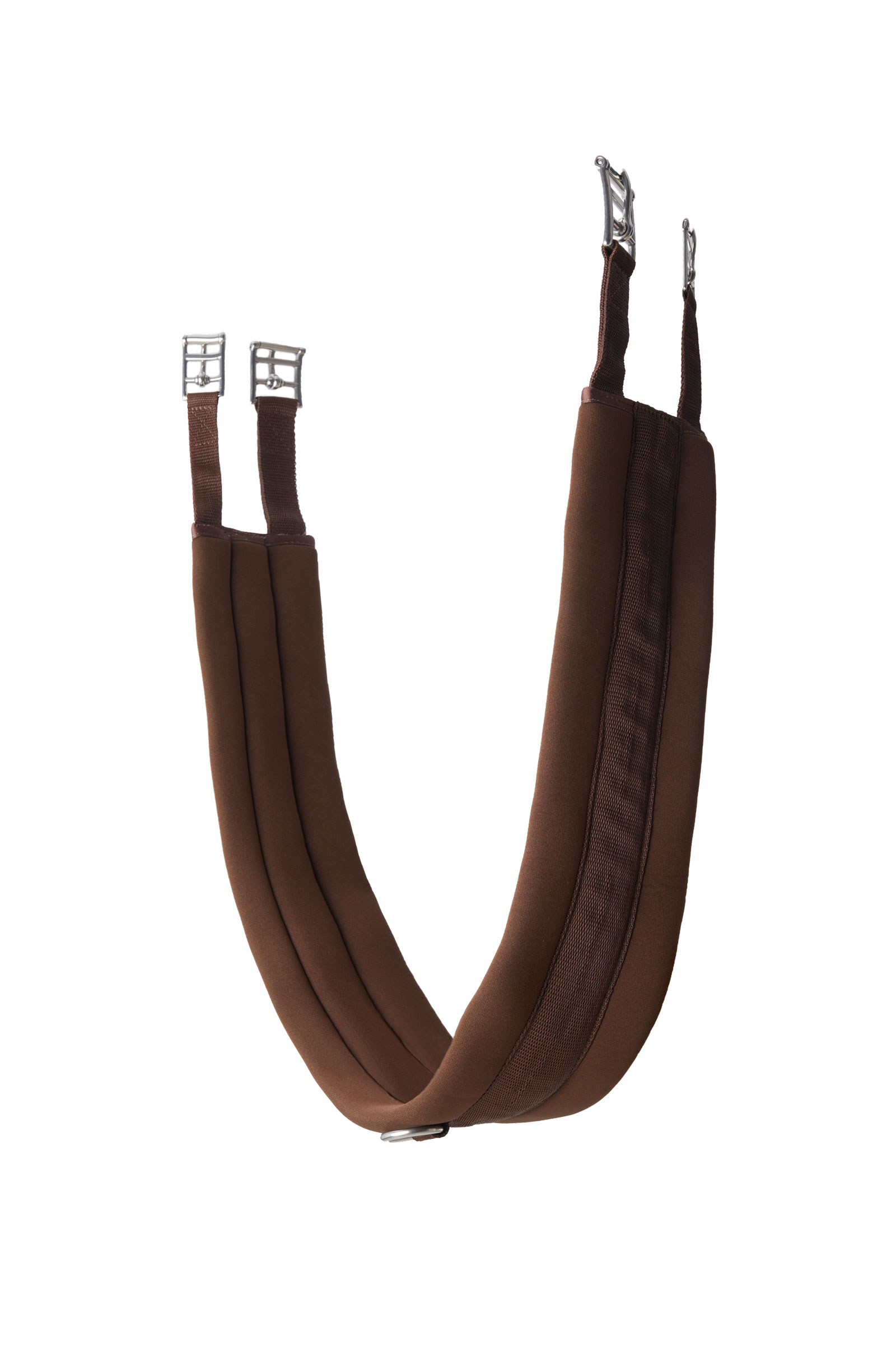 Demitasse Brown Horze Dinant lång sadelgjord i neopren utan resår