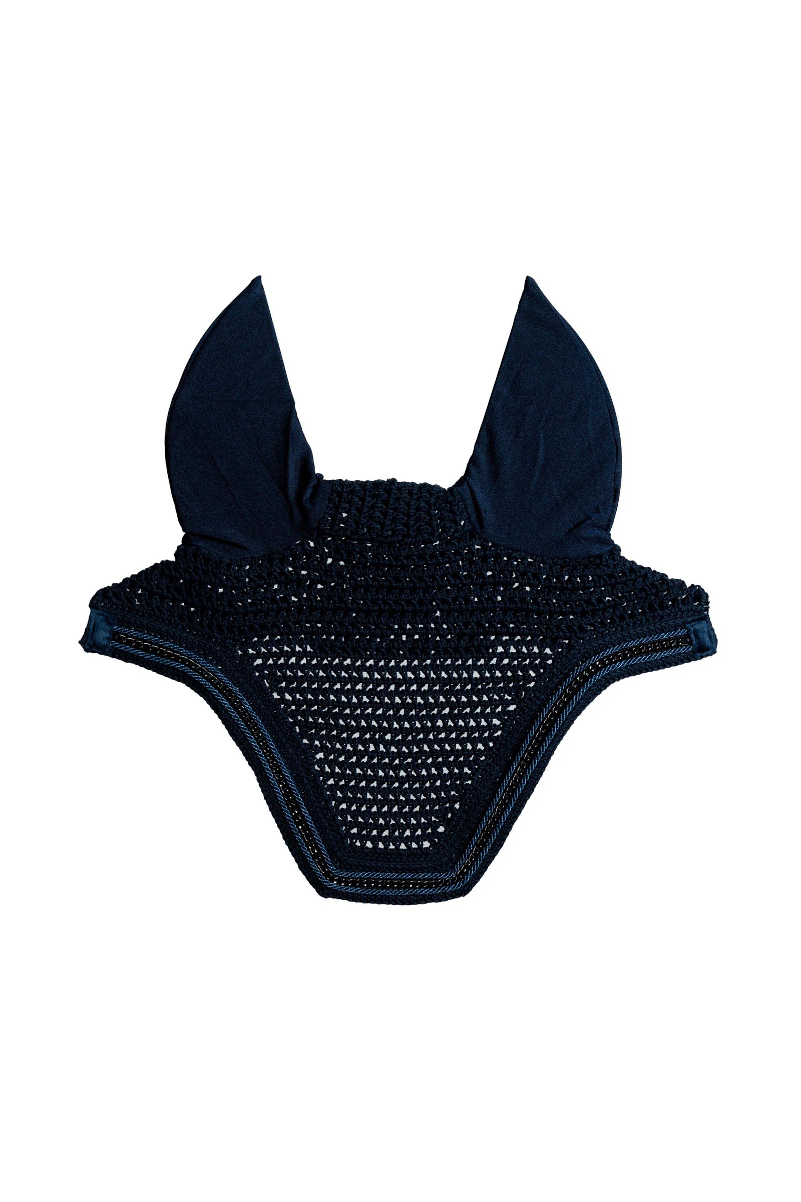 Navy Kentucky Horsewear Wellington flughuva med metallkedja  