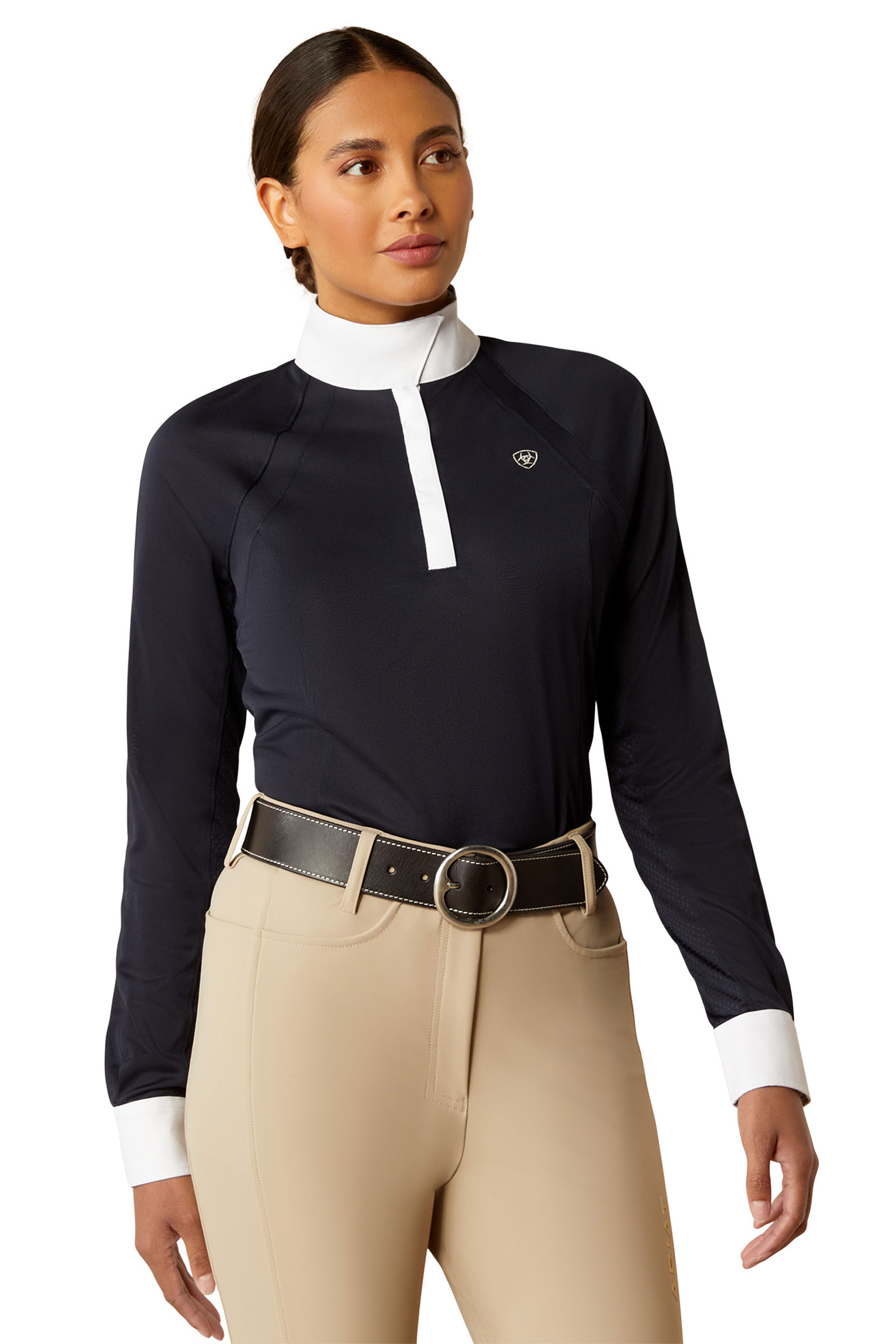 Navy Ariat Sunstopper 3.0 Pro damtävlingsskjorta