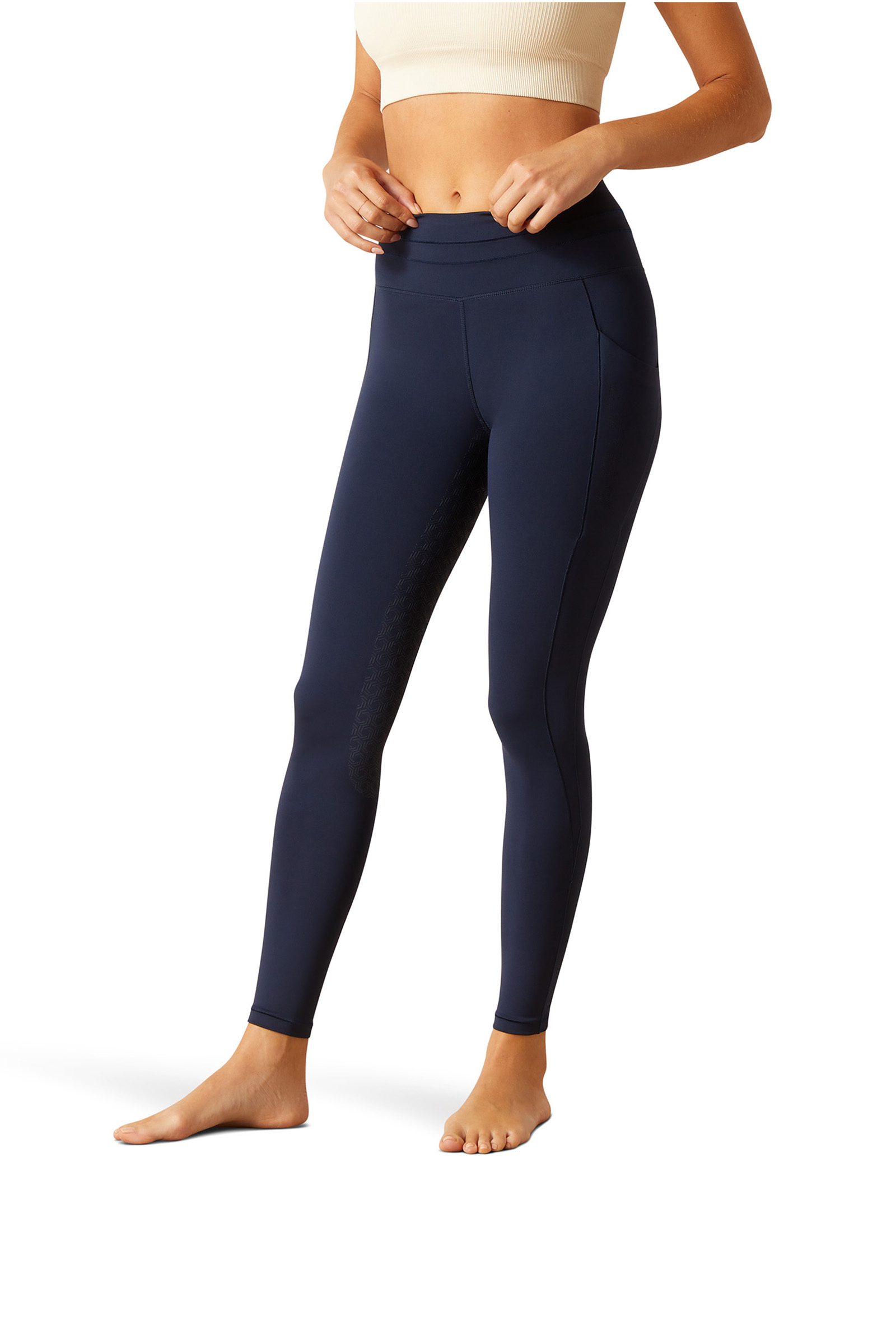 Navy Eclipse Ariat Eos 2.0 dam-ridtights med fullst&auml;ndigt grepp