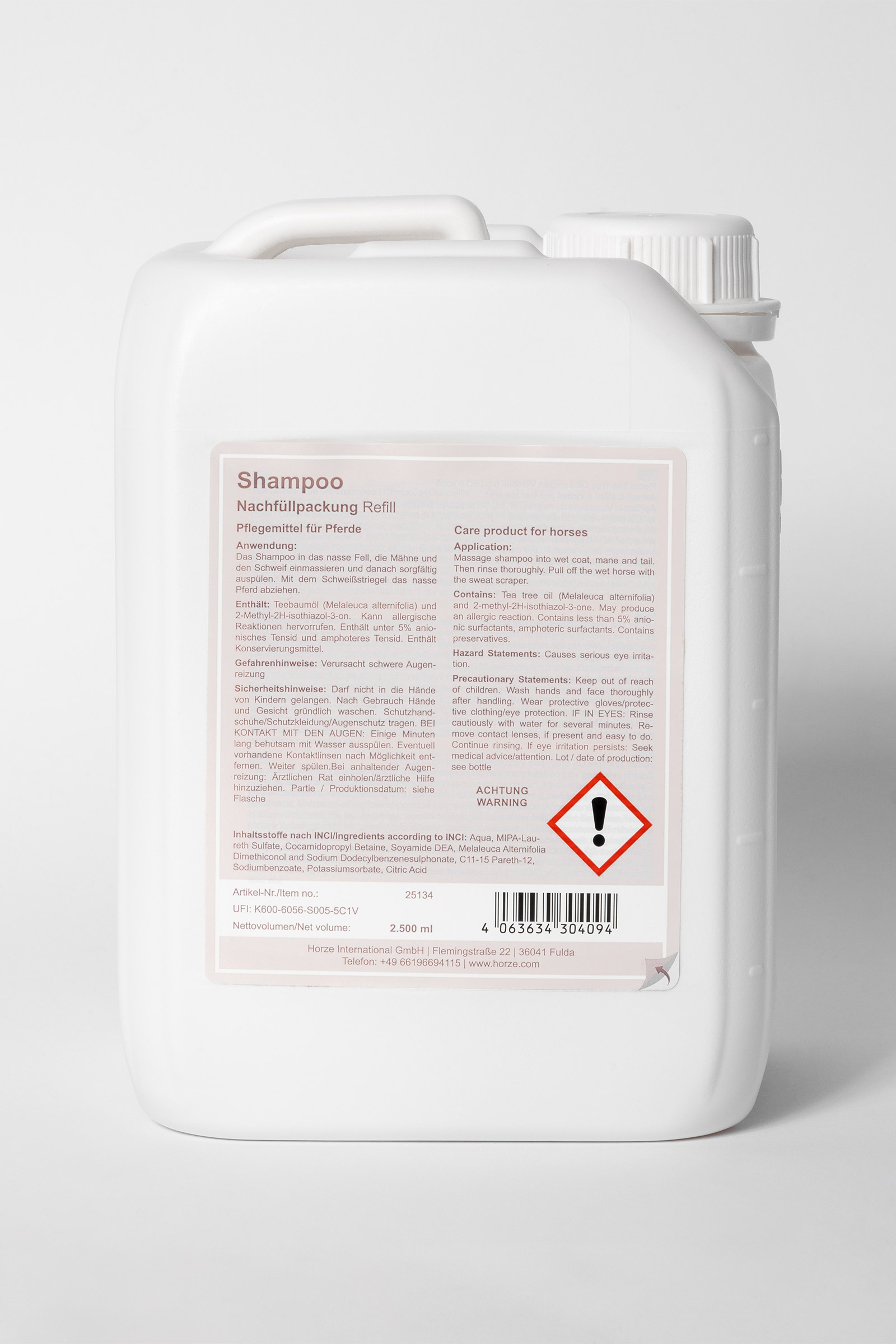 Horze Tea Tree Oil Shampo Refill, 2.5l