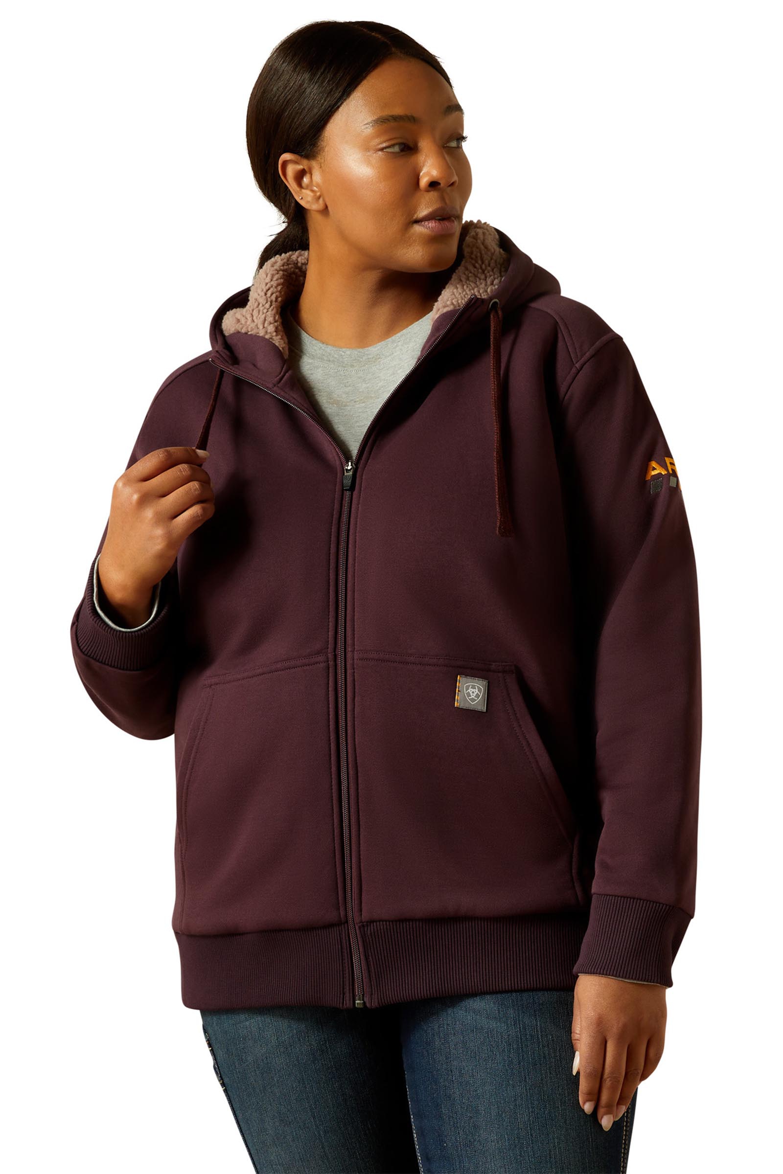 Fudge Ariat Rebar All-Weather Sherpa Hoodie med dragkedja