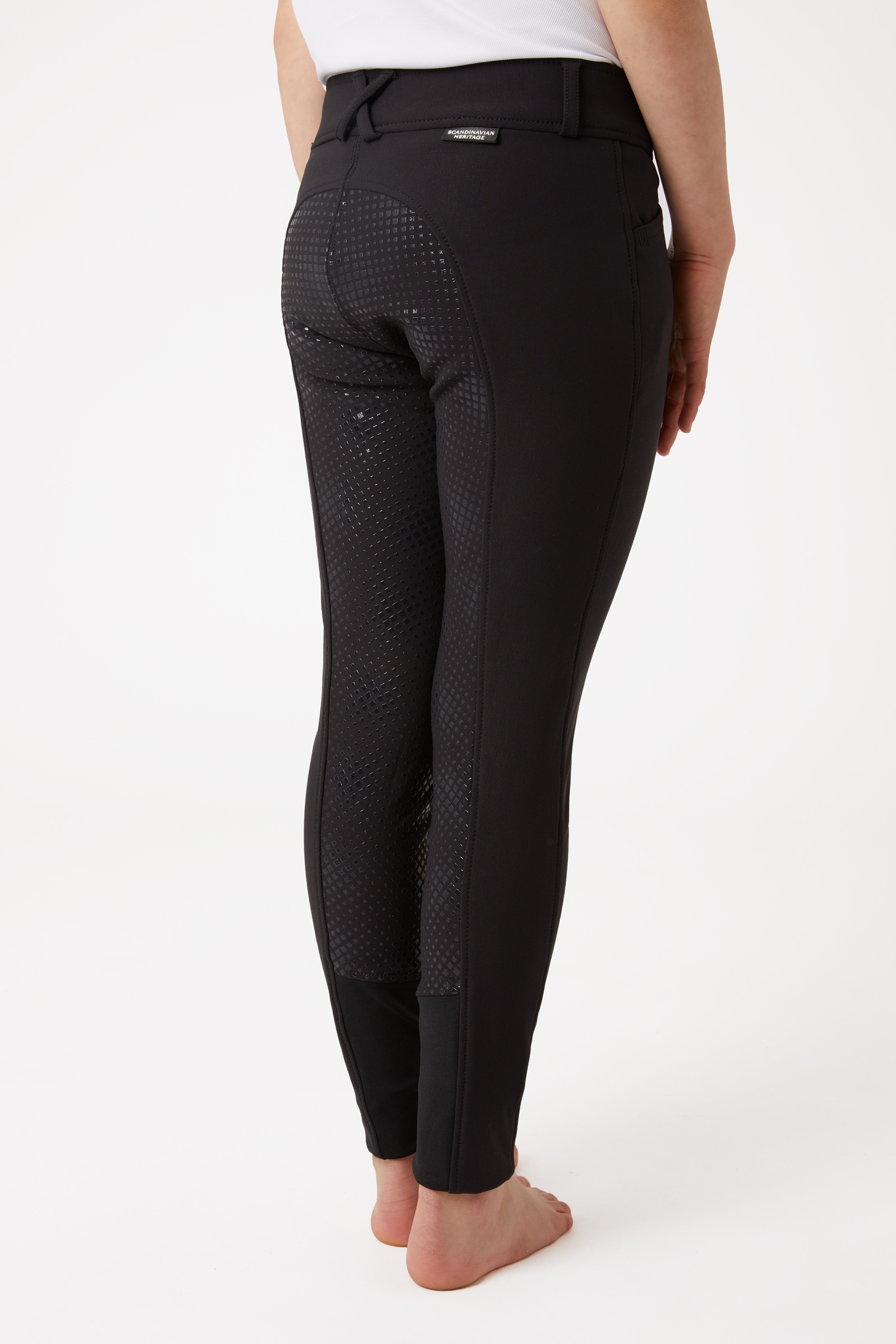 Horze Grand Prix helskodda ridbyxor med silikongrepp f&ouml;r barn, UPF 50+