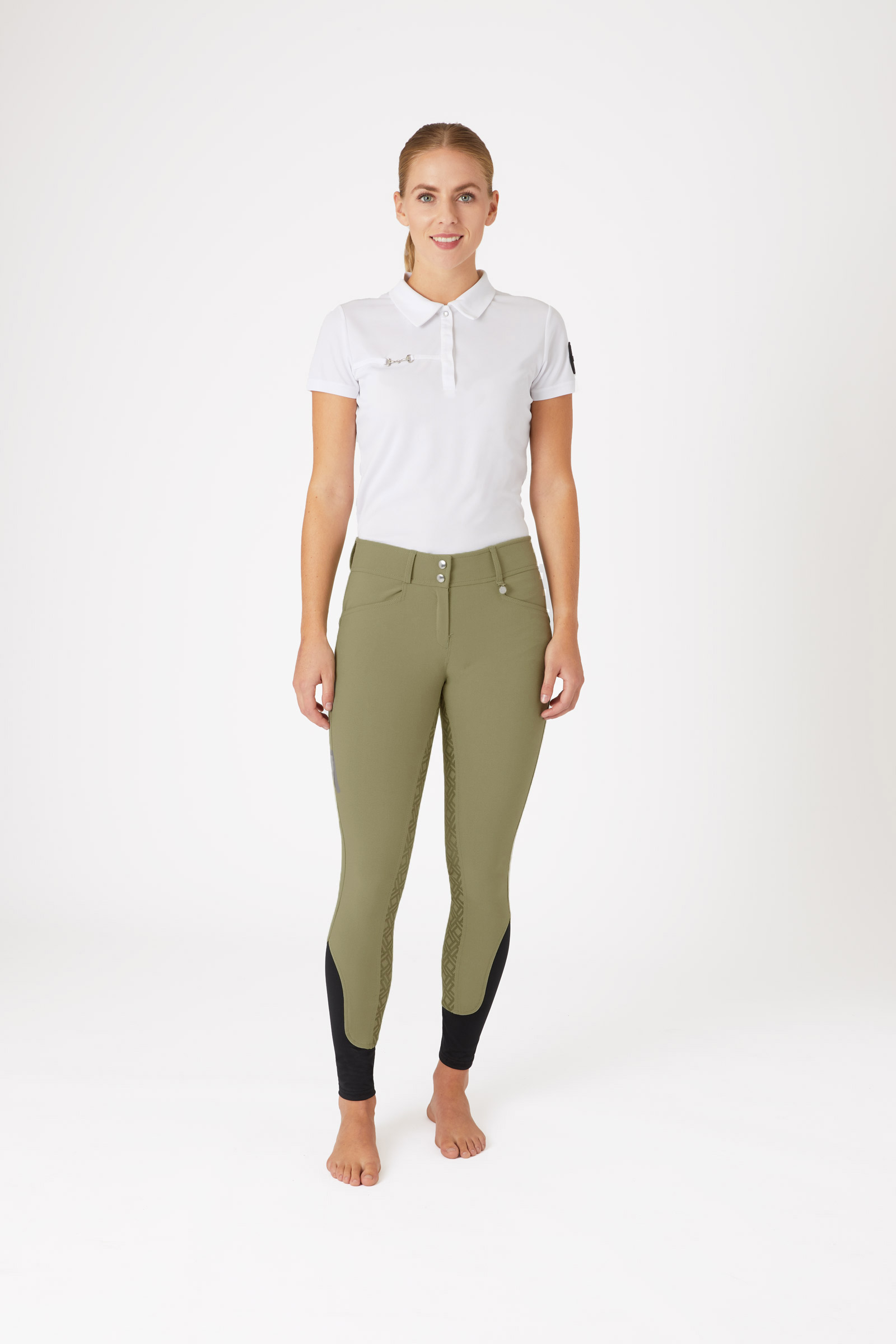 Horze ridbyxor med h&ouml;g midja och helskodd i silikon f&ouml;r dam