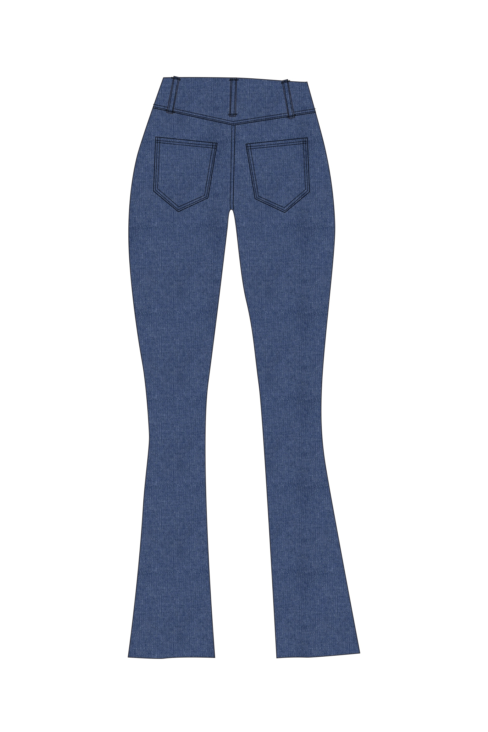Horze Emery western ridtights f&ouml;r dam med bootcut och denimlook