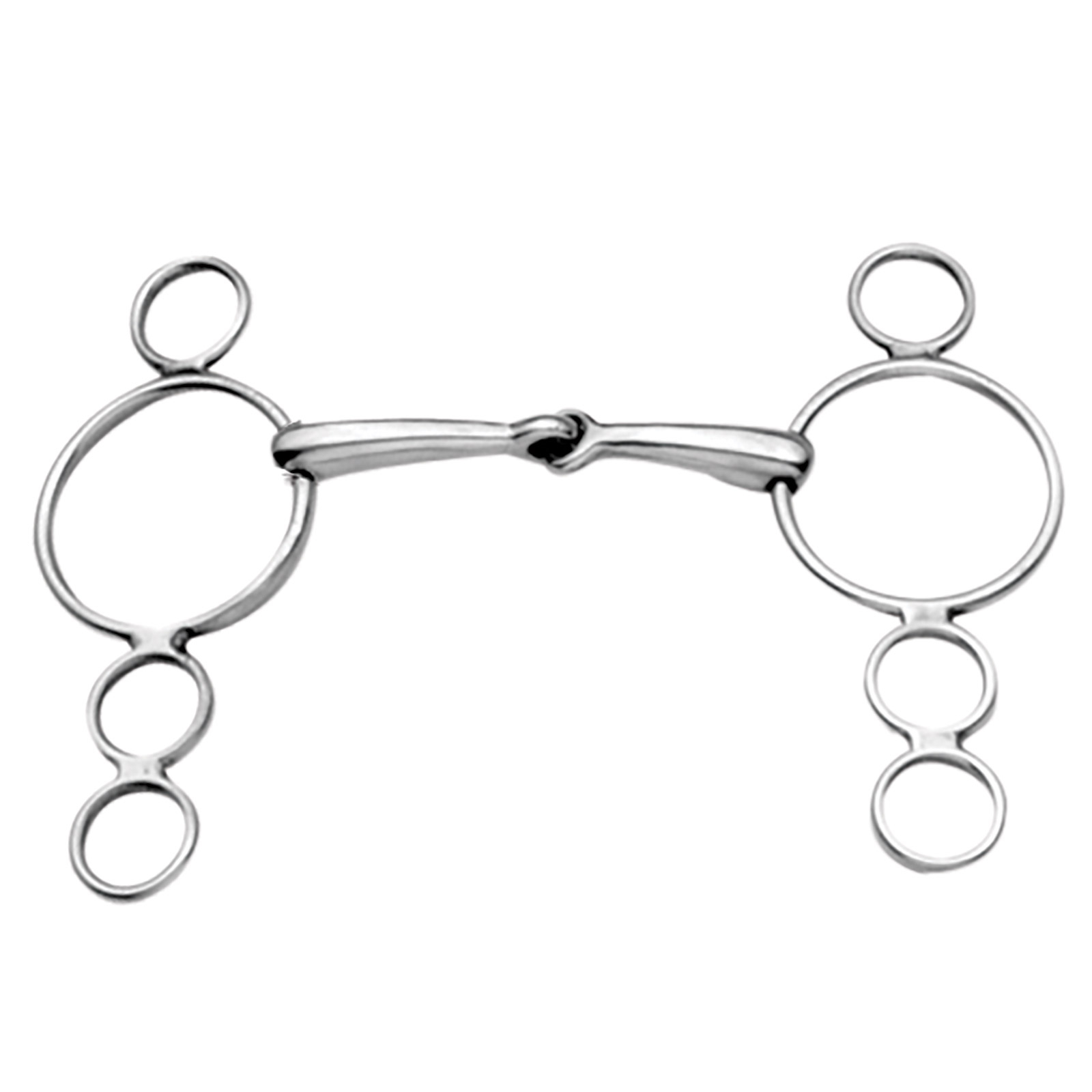 Korsteel Stainless Steel Dutch 2-delat gag-bett med 3 ringar