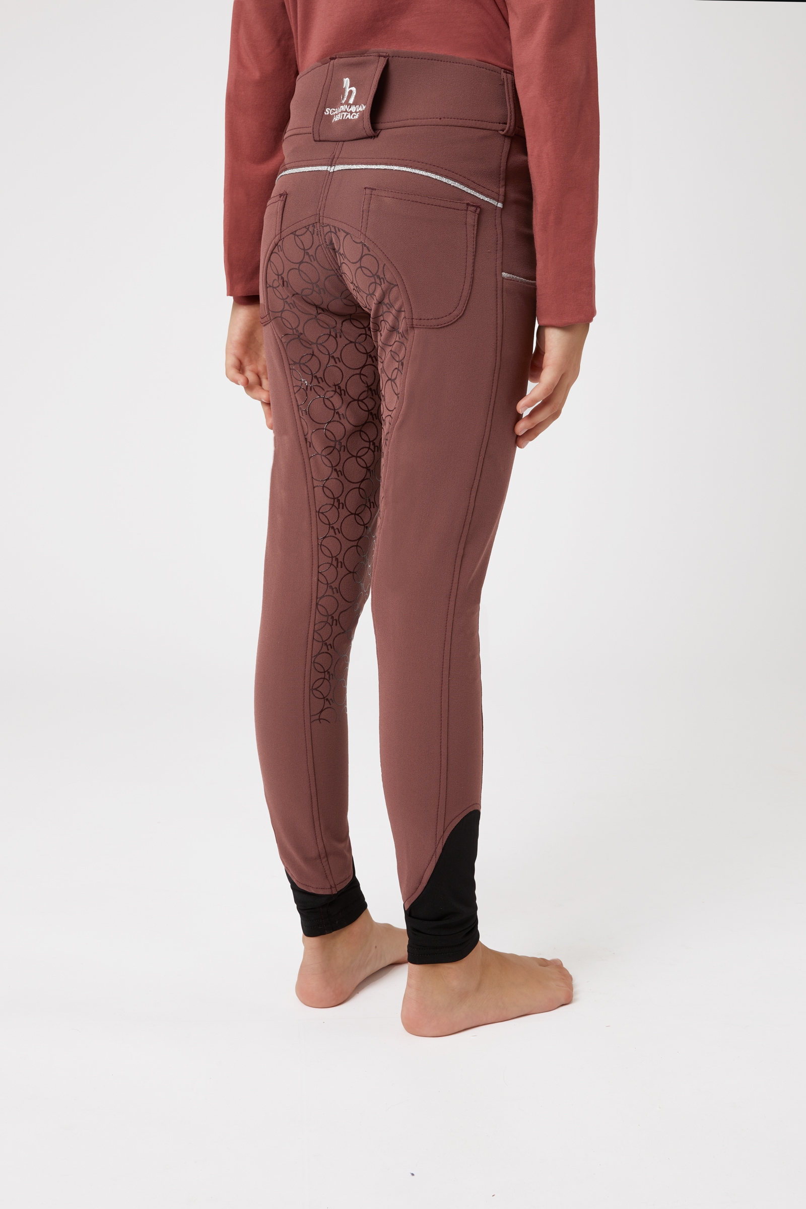 Horze Leighton Teens ridbyxor med telefonficka och helskodd i silikon