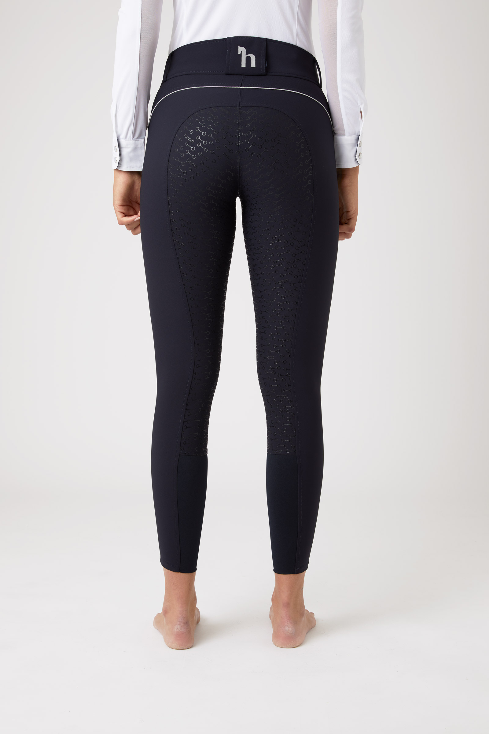 Horze Aubrey ridbyxor med h&ouml;g midja och helskoning i silikon f&ouml;r dam