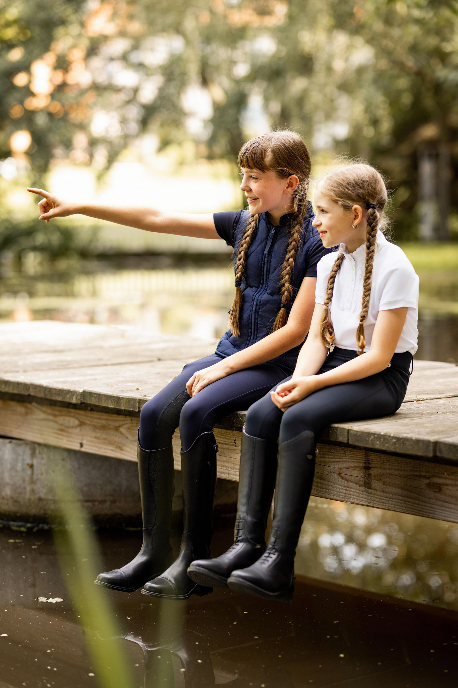 Horze Christel volang t&auml;vlings skjorta med kort &auml;rm f&ouml;r barn