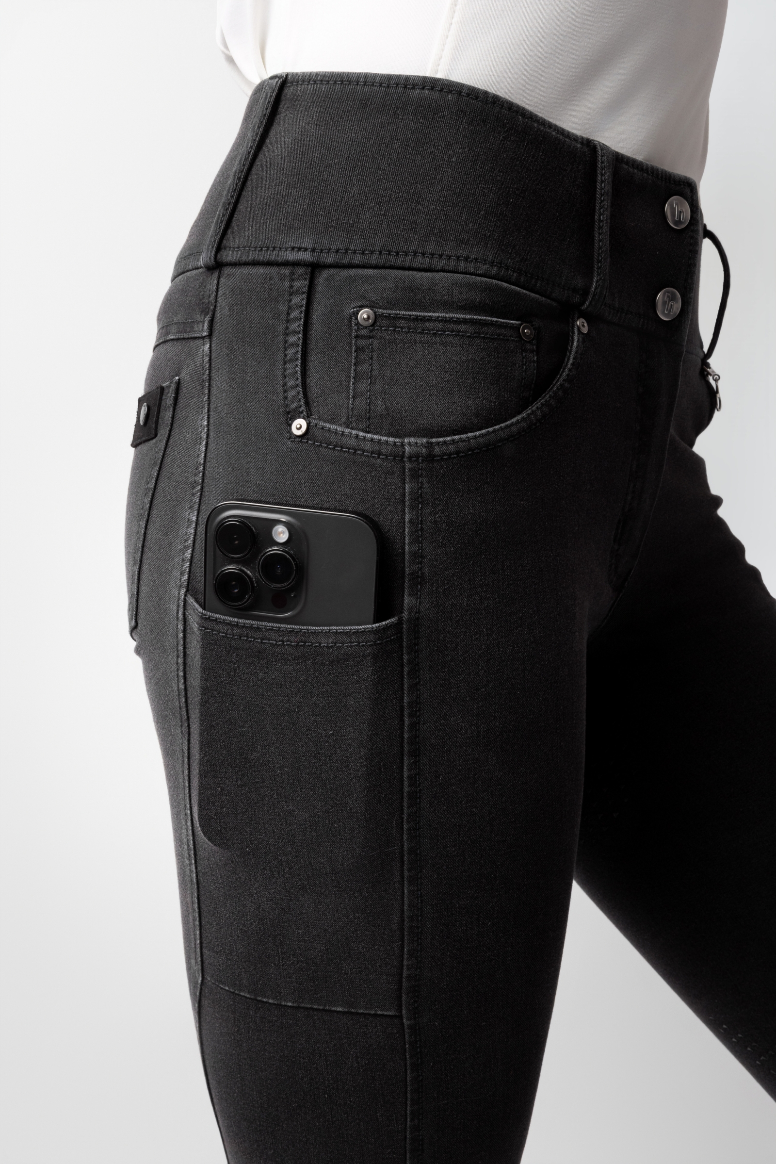 Horze Carolyn damska denim helskodda ridbyxor  