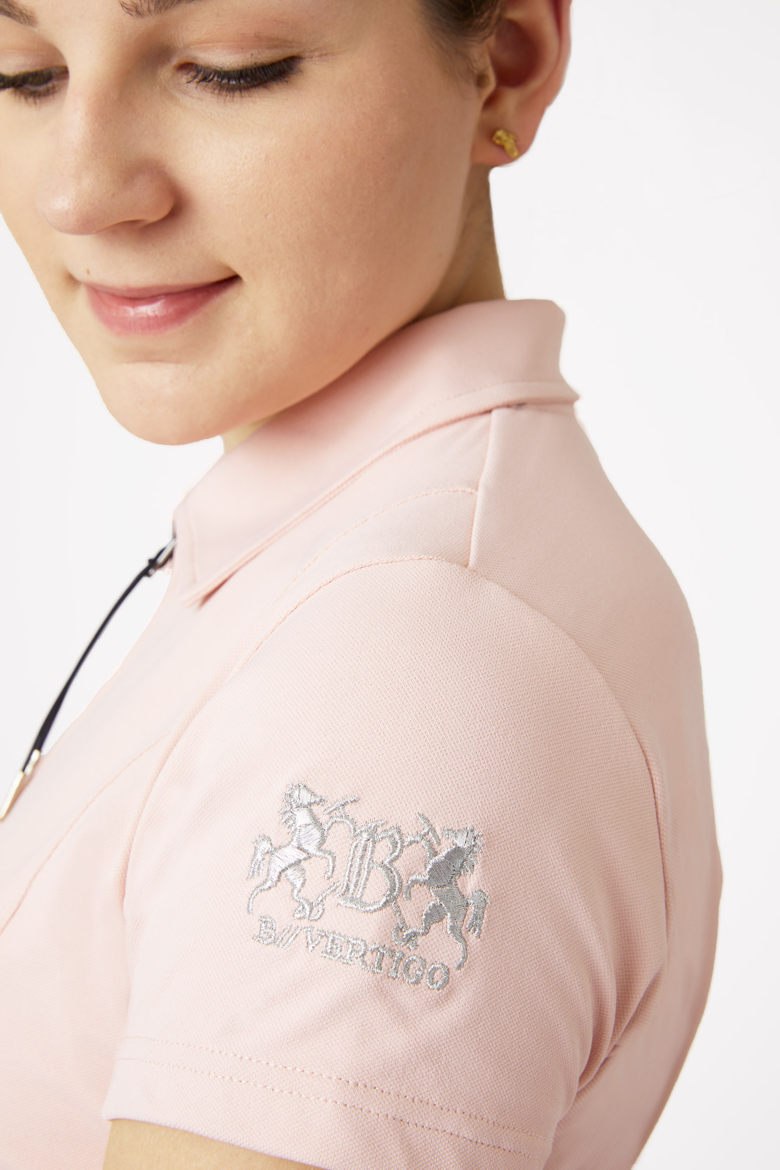 B Vertigo Claudine kort&auml;rmad polo skjorta i pik&eacute;  f&ouml;r dam