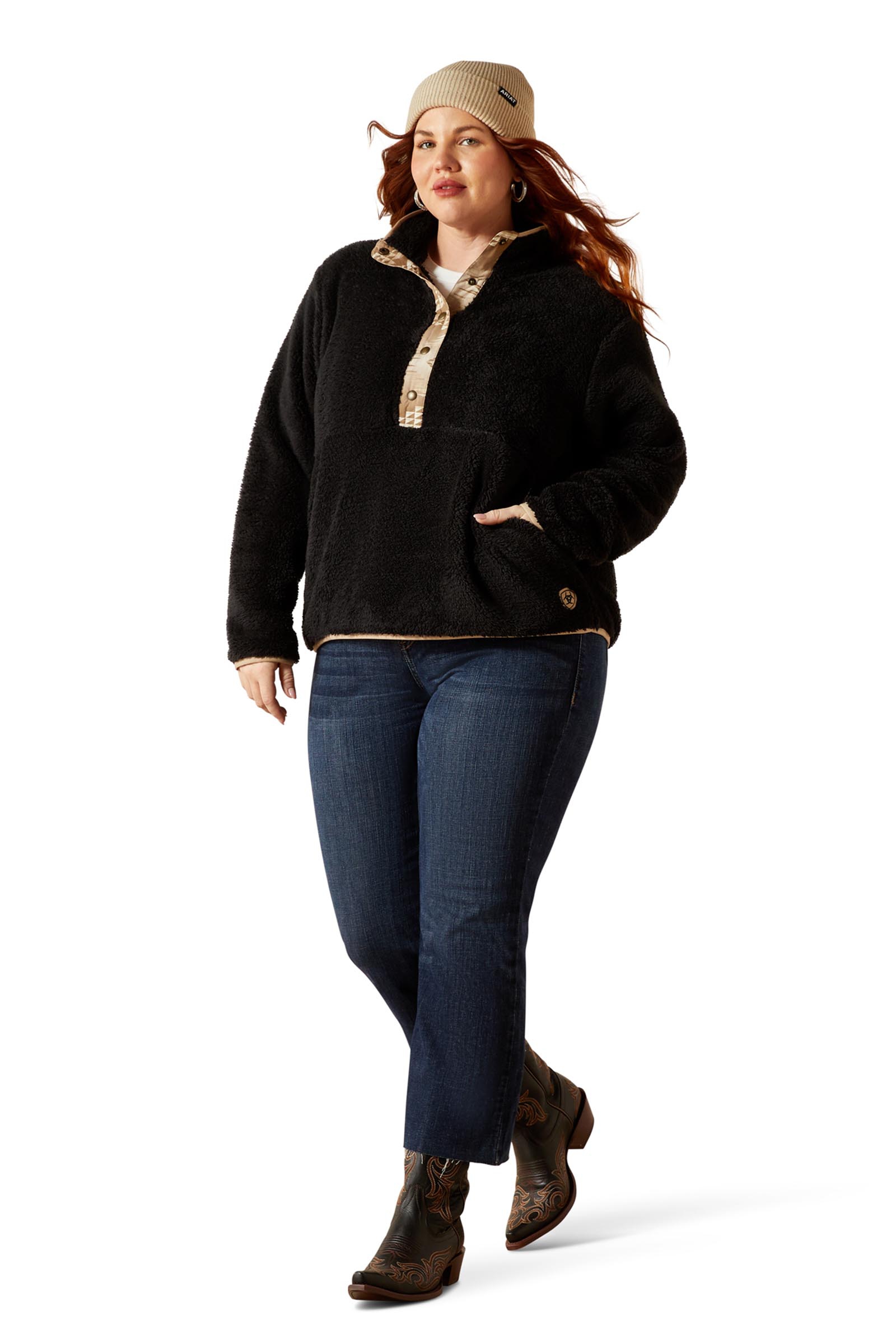 Ariat Berber Snap damtr&ouml;ja med halv knappsl&aring;