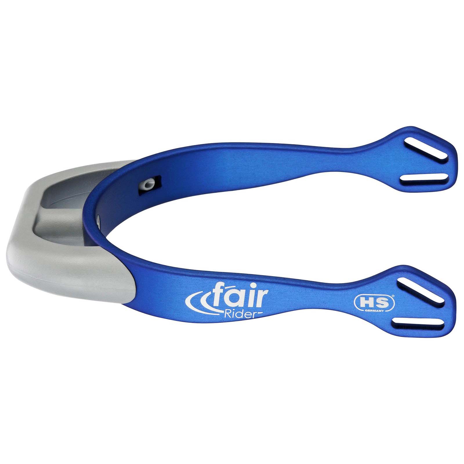 Blue/Smoke Grey Sprenger FairRider aluminiumsporrar med platt hals 20 mm