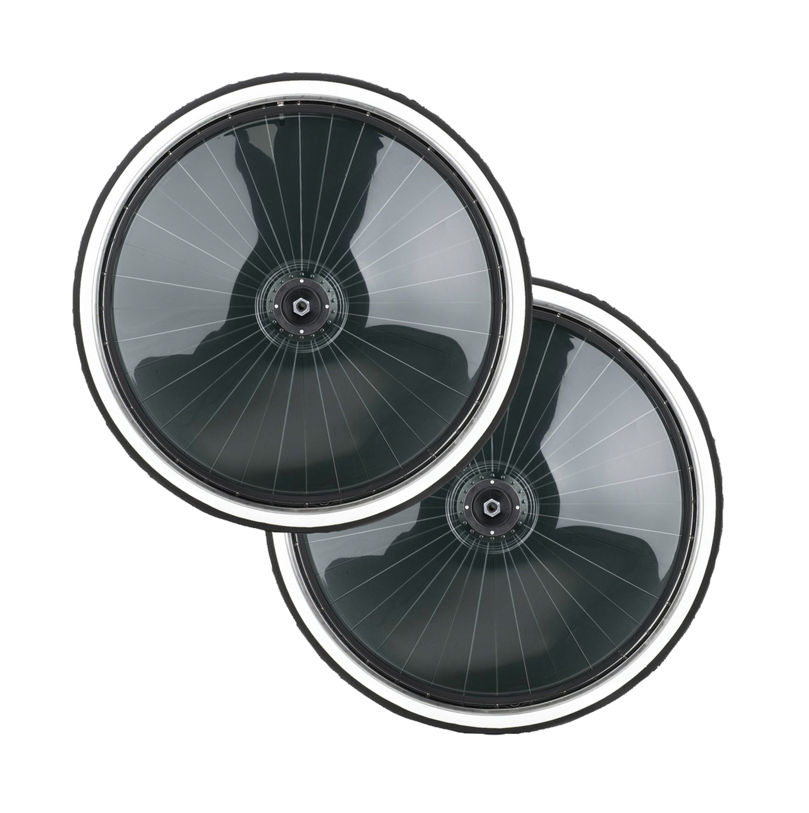 Finntack sulkyhjul 28", rostfria med färgade PVC-skydd (säljes parvis)