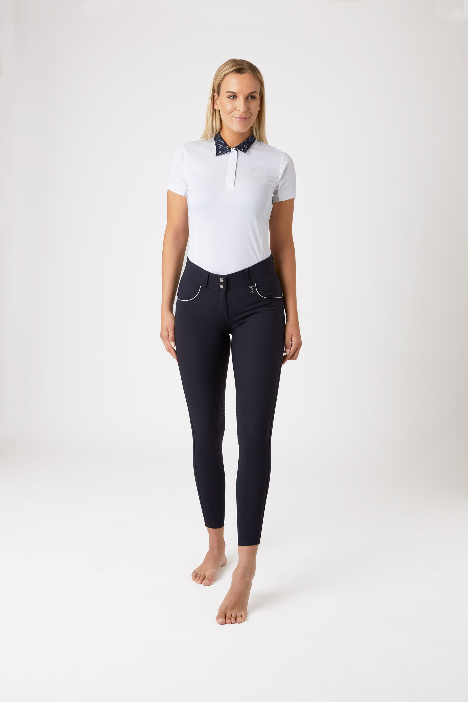 Horze Aubrey ridbyxor med h&ouml;g midja och kn&auml;skodd i silikon f&ouml;r dam