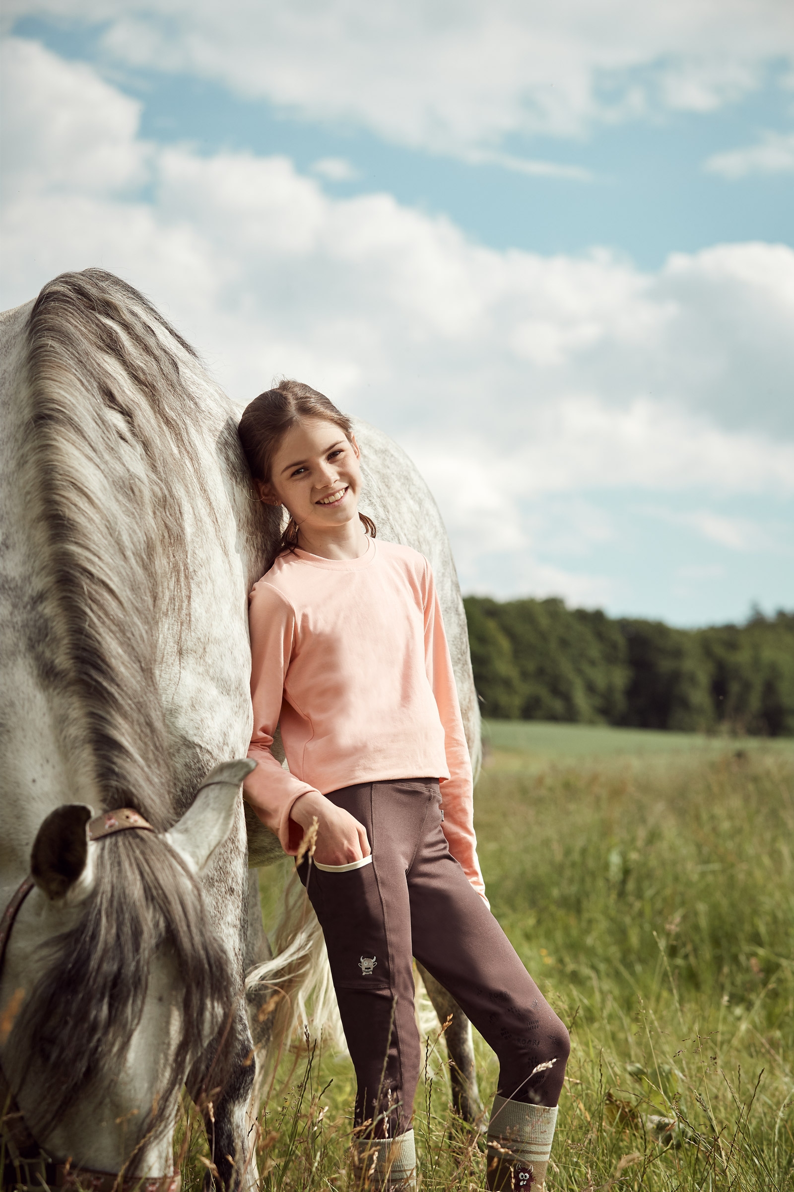 Horze Monster l&aring;ng&auml;rmad tr&ouml;ja f&ouml;r barn