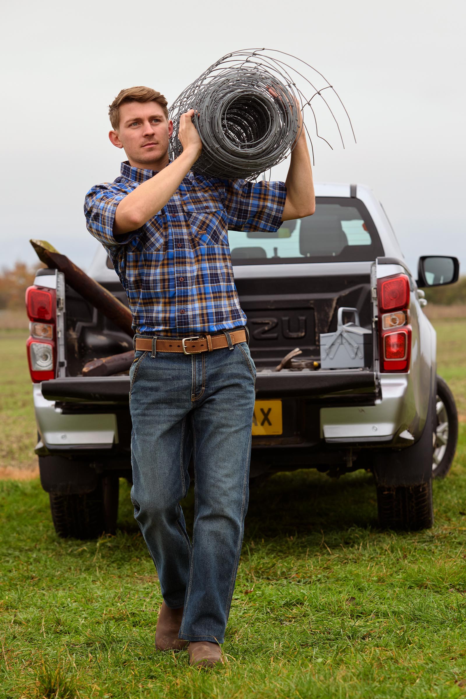 Ariat Rebar M7 Slim DuraStretch Workhorse Workhorse arbetsjeans f&ouml;r herr med raka ben