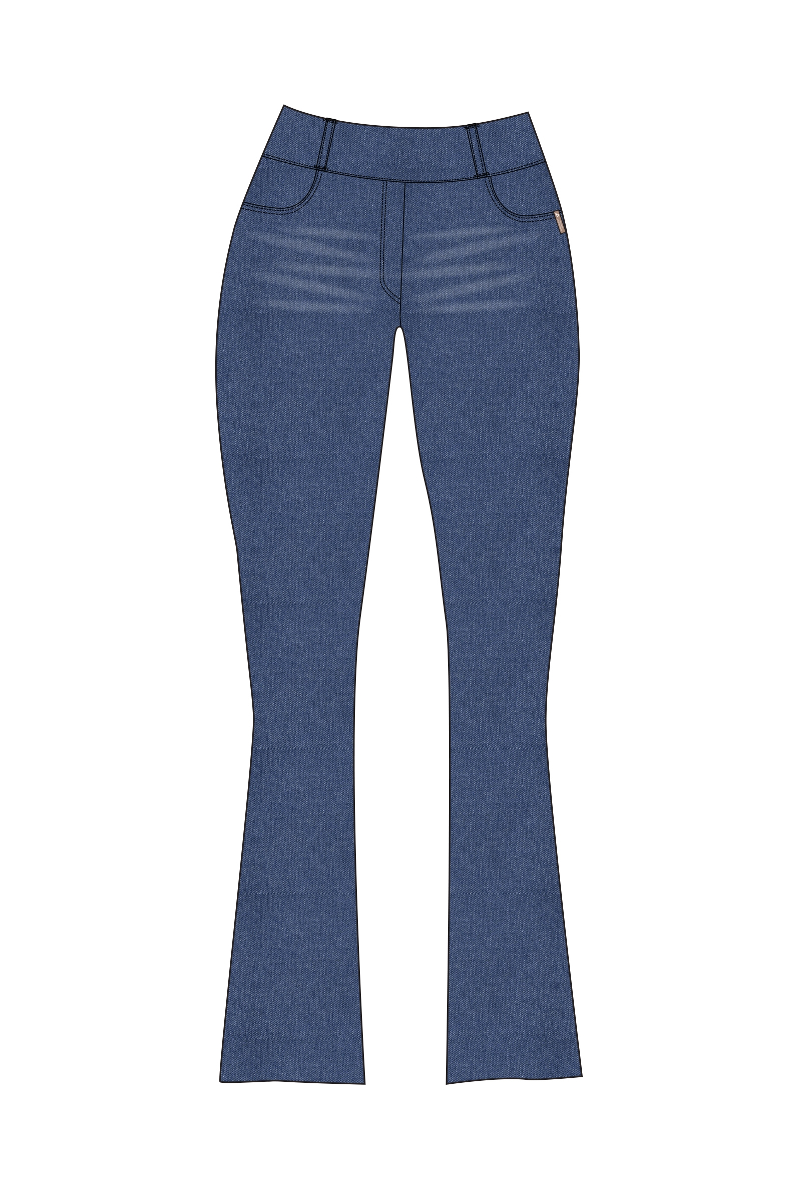 Horze Emery western ridtights f&ouml;r dam med bootcut och denimlook