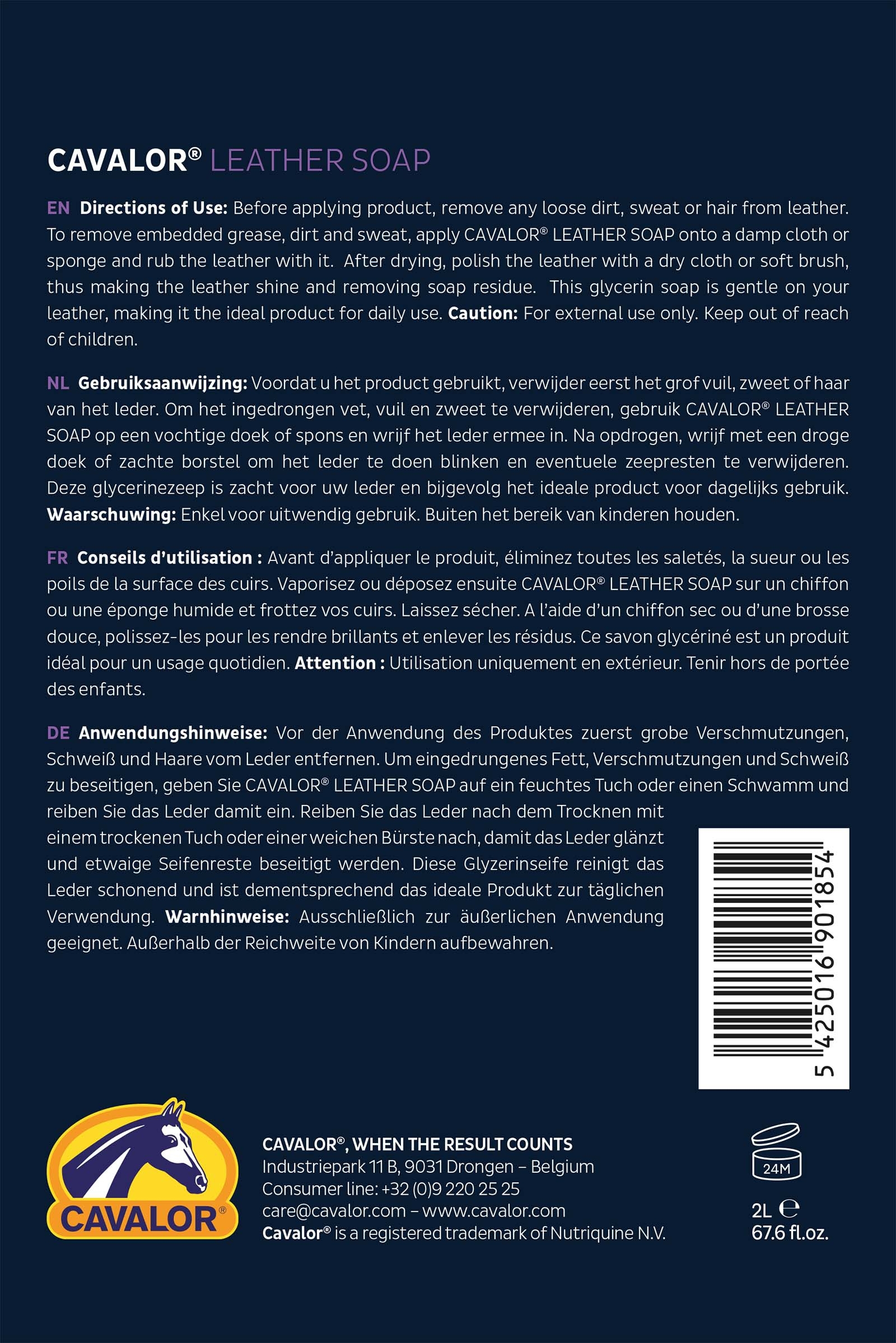 Cavalor Leather Soap Spray Limited Edition, L&auml;derreng&ouml;rning, 2l