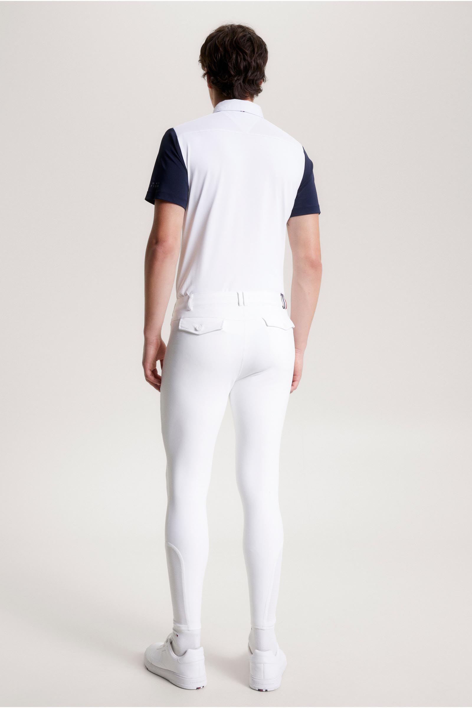 Optic White Tommy Hilfiger Equestrian Pro herr ridbyxor med kn&auml;grip