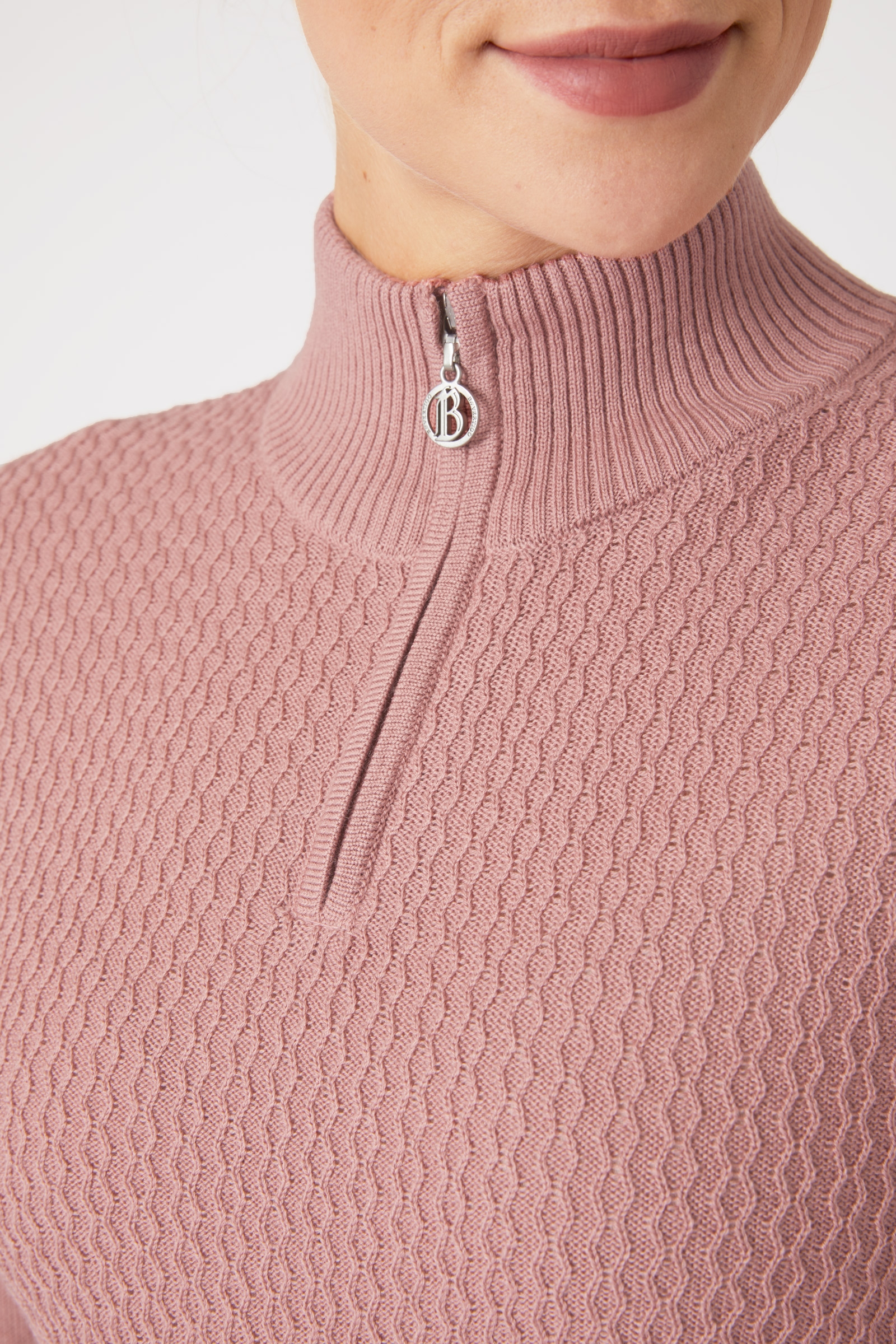 B Vertigo Ruth stickad tröja med dragkedja