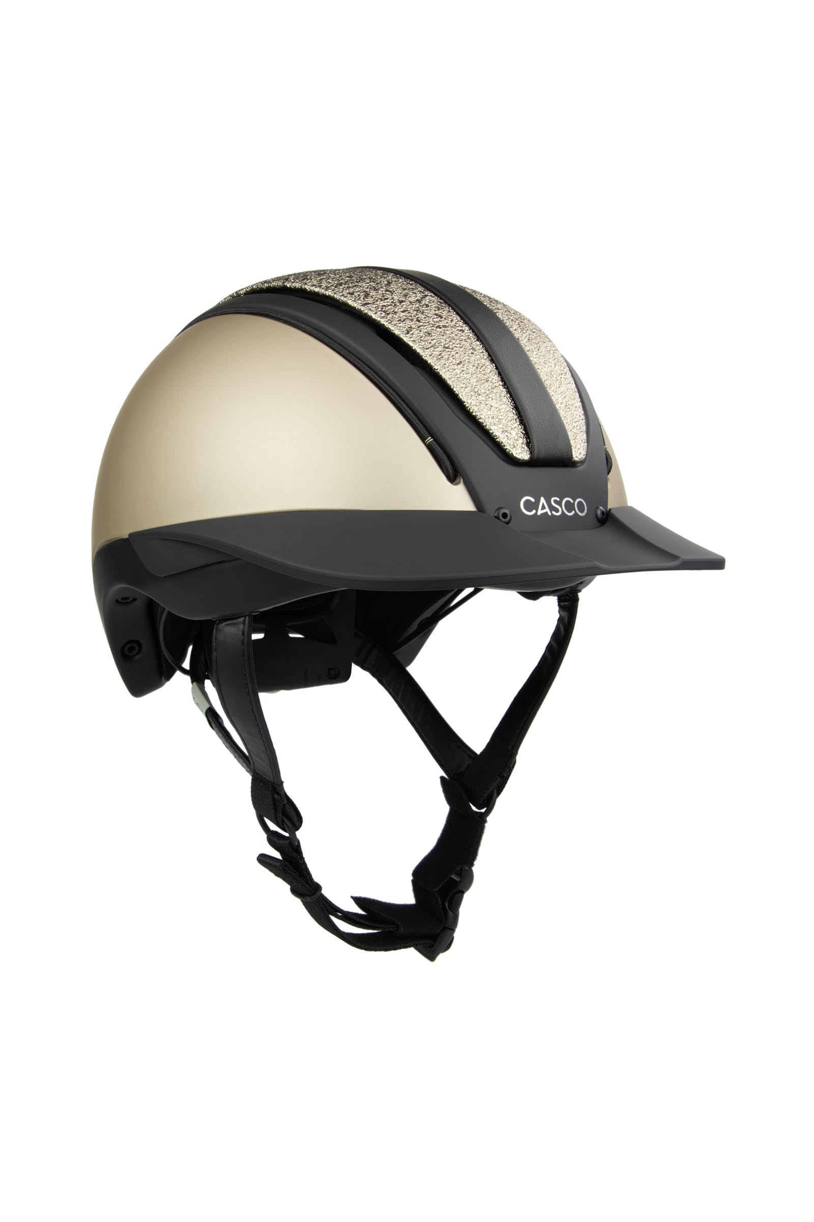 Beige Black Glitter Casco Duell ONE ridhj&auml;lm