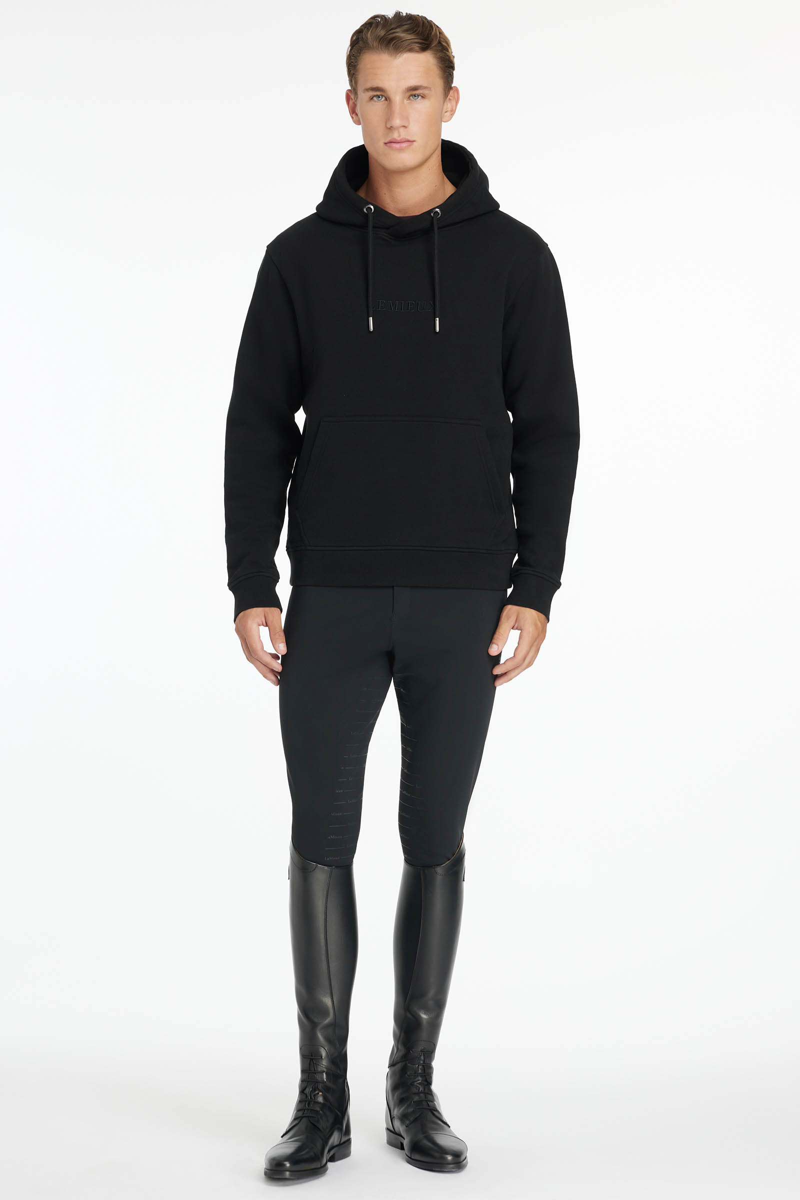 LeMieux herrhoodie med k&auml;nguruficka