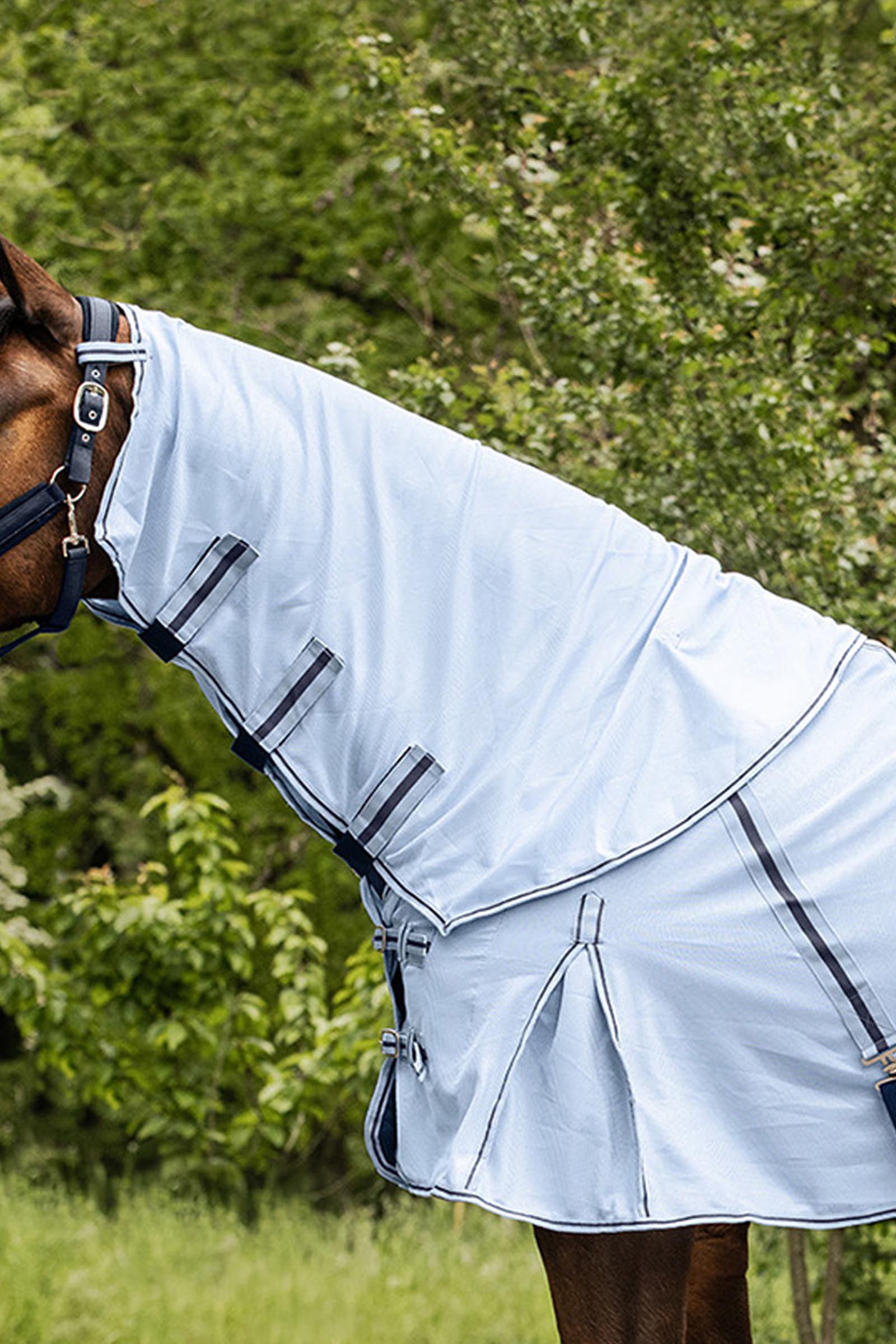 Light Blue/Darkblue Waldhausen Protect Neck flugt&auml;cke med UV-skydd