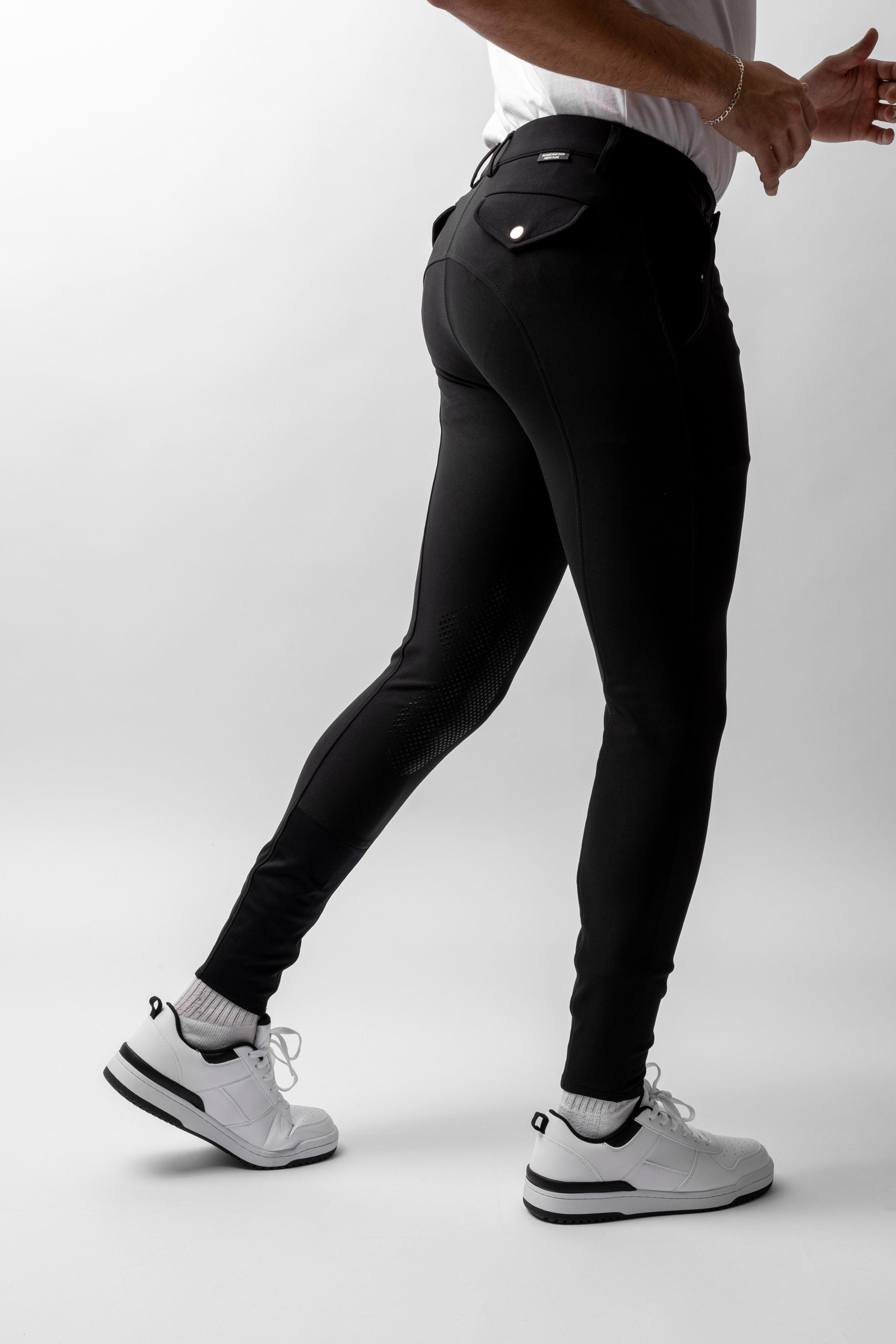 Horze Grand Prix herridbyxor med knäskodd i silikon UPF 50+