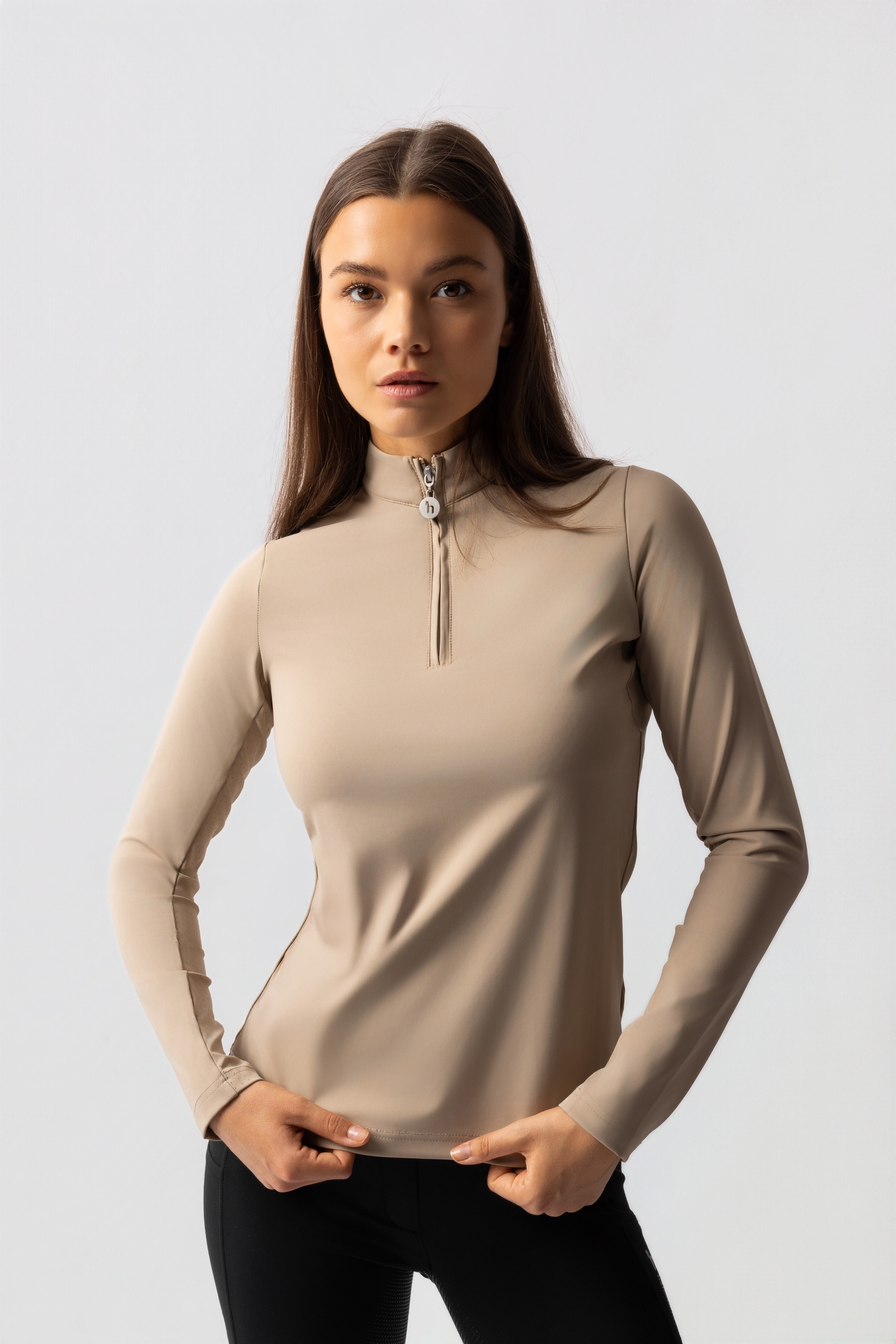 Horze Lilian Dam l&aring;ng&auml;rmad tr&auml;ningsskjorta