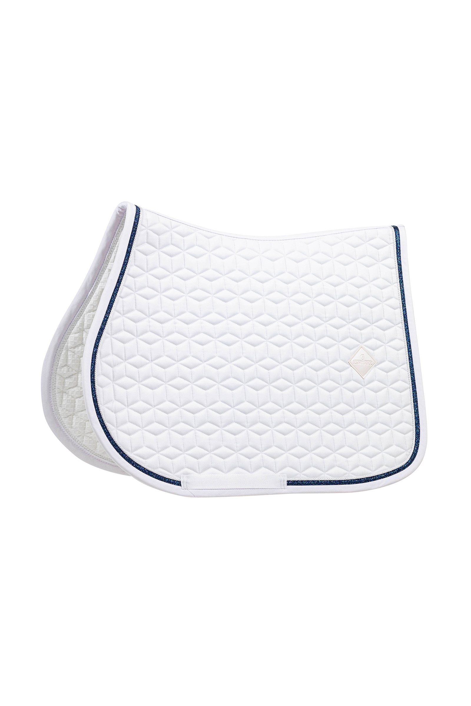 white/navy Kentucky Horsewear Saddle Pad Glitter Rope Jumping Pad