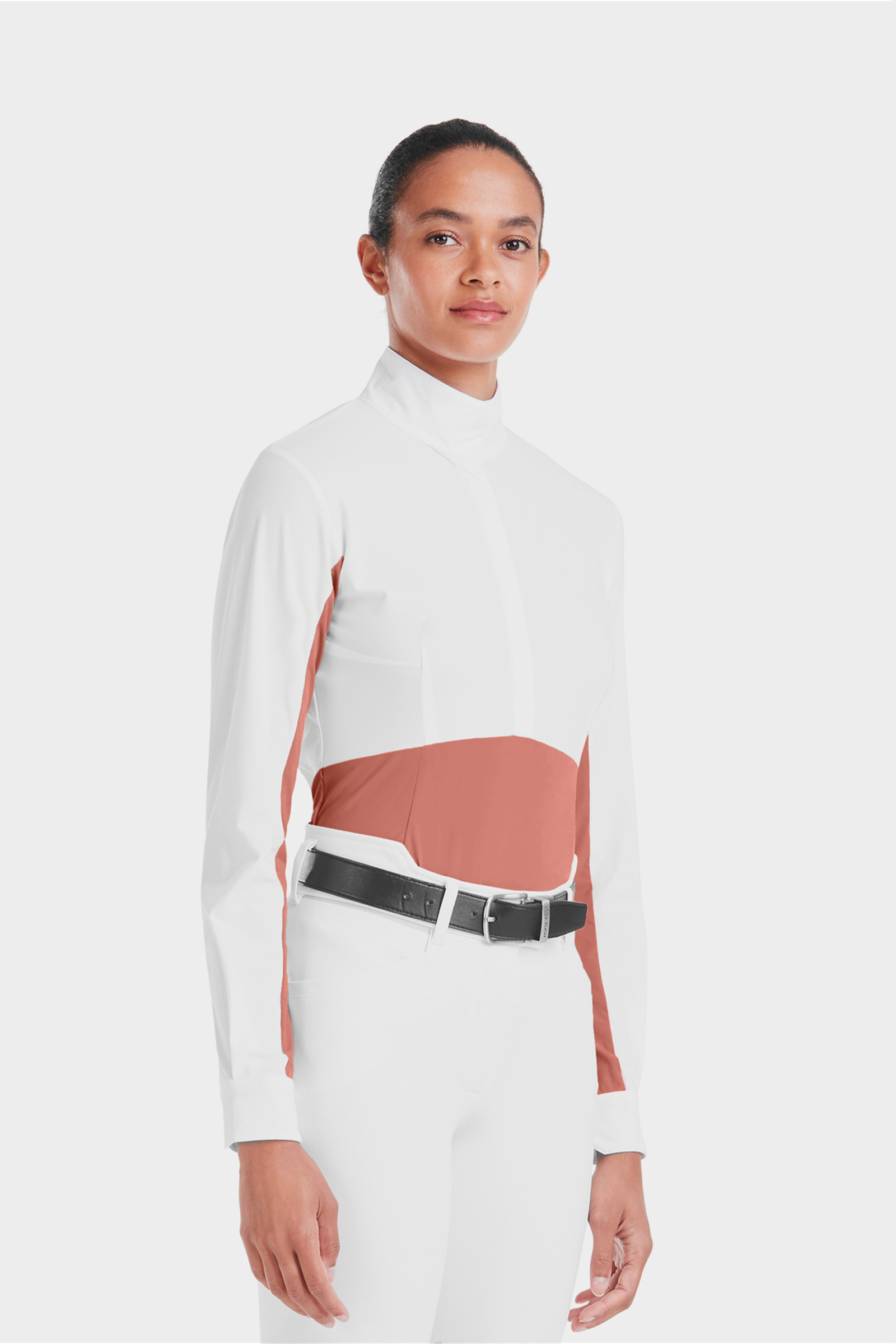 Brick Dust Horse Pilot Monica långärmad tävlingsskjorta för dam