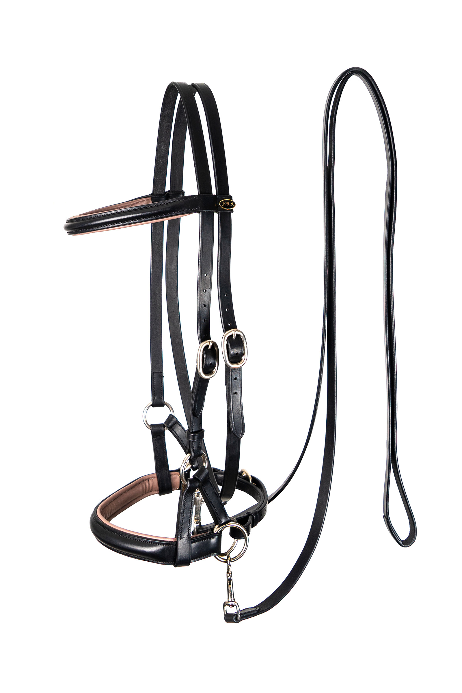 Black/Gray F.R.A. Freedom Riding Articles Pardoes de Luxe Sidepull med tyglar (System 3)